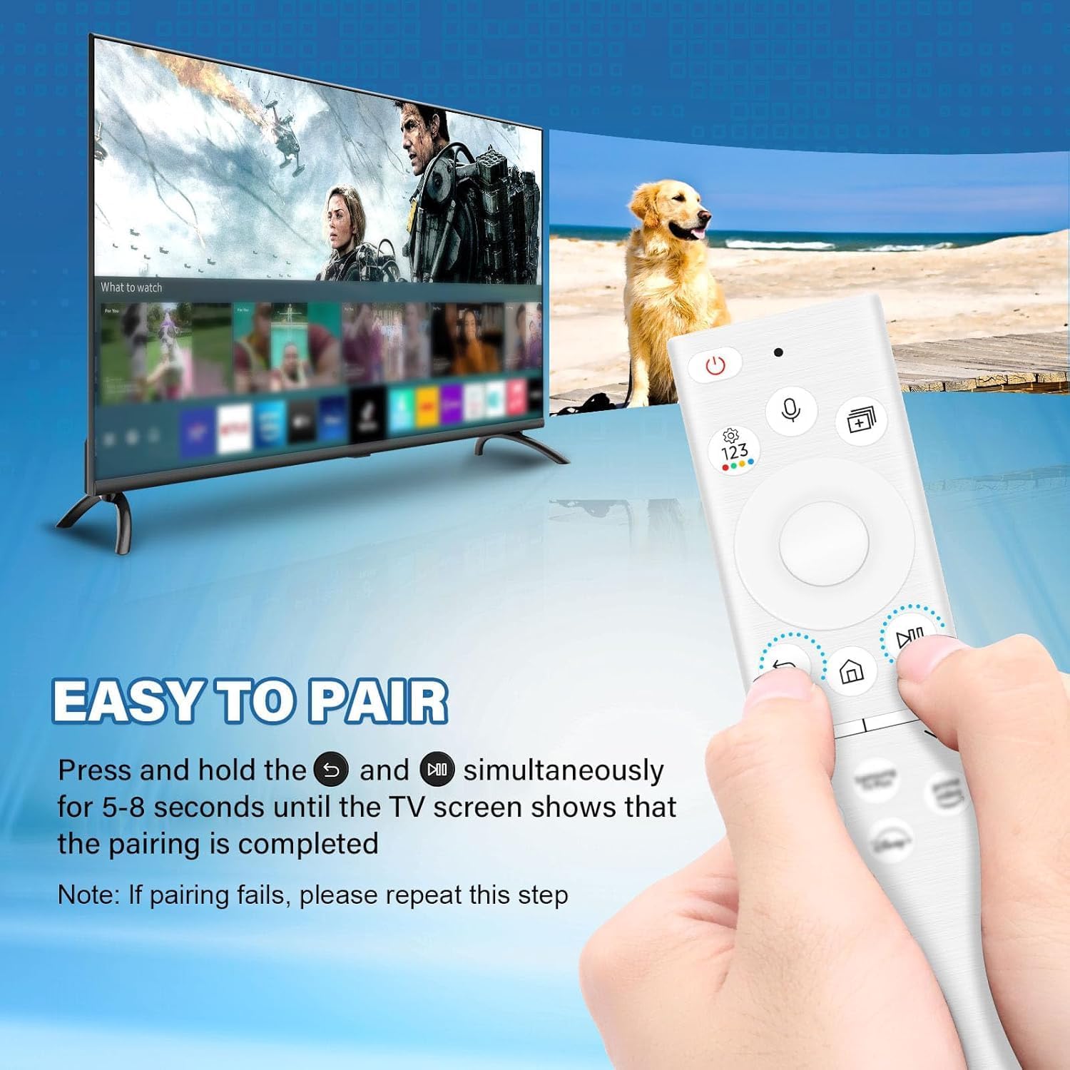 White BN59-01391A Solar Voice Remote Replacement for Samsung Smart TV USB-C - Image 6