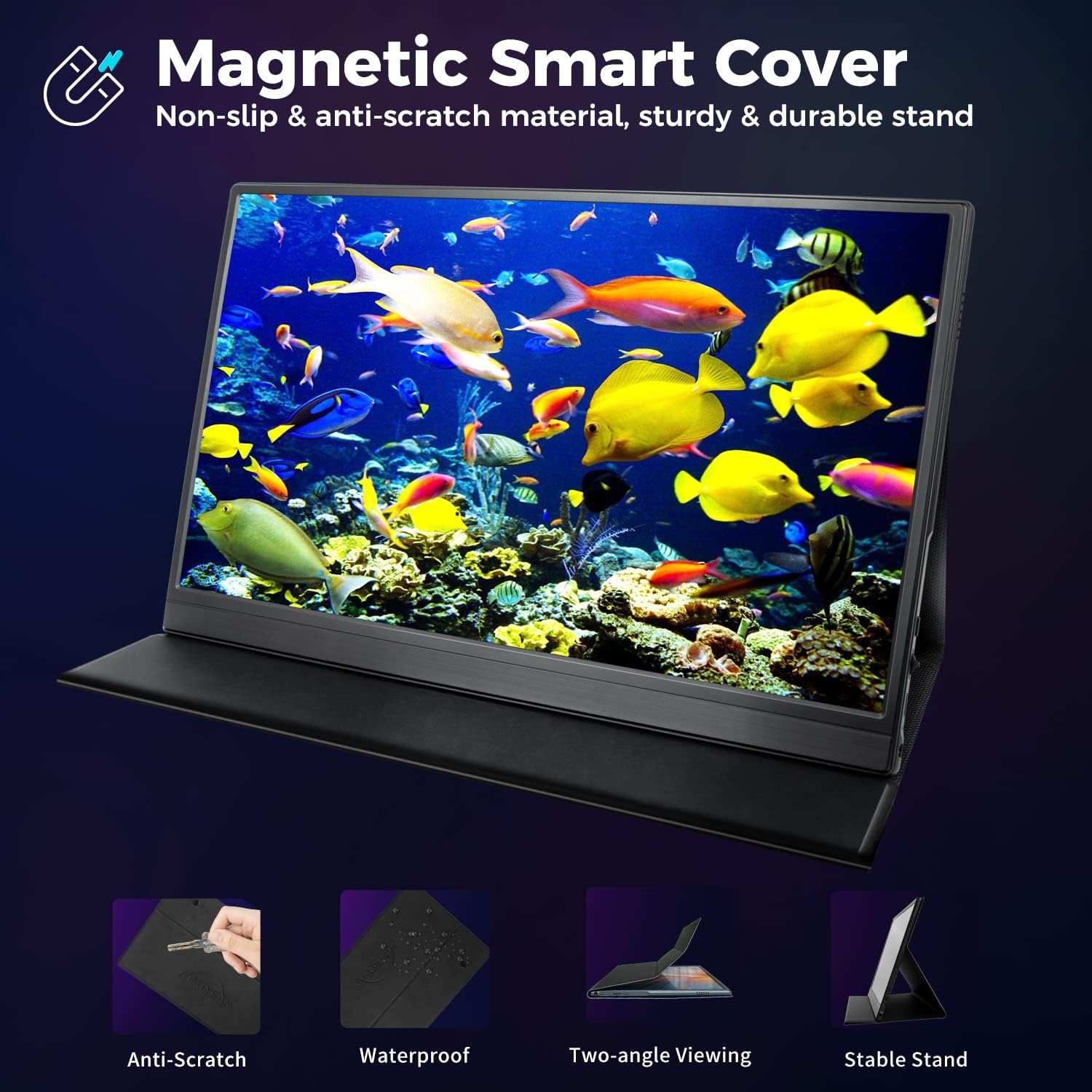 15.6 Inch FHD 1080P Portable Monitor with Protective Case for Laptops, Tablets, and Gaming Consoles - Image 7