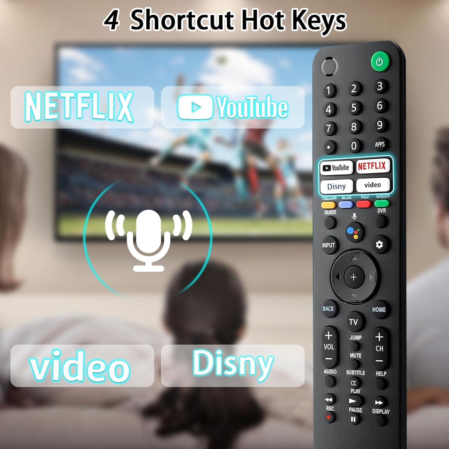 RMF-TX520U New Voice Remote Control for Sony 2023 2024 TVs with Hot Keys - Image 3