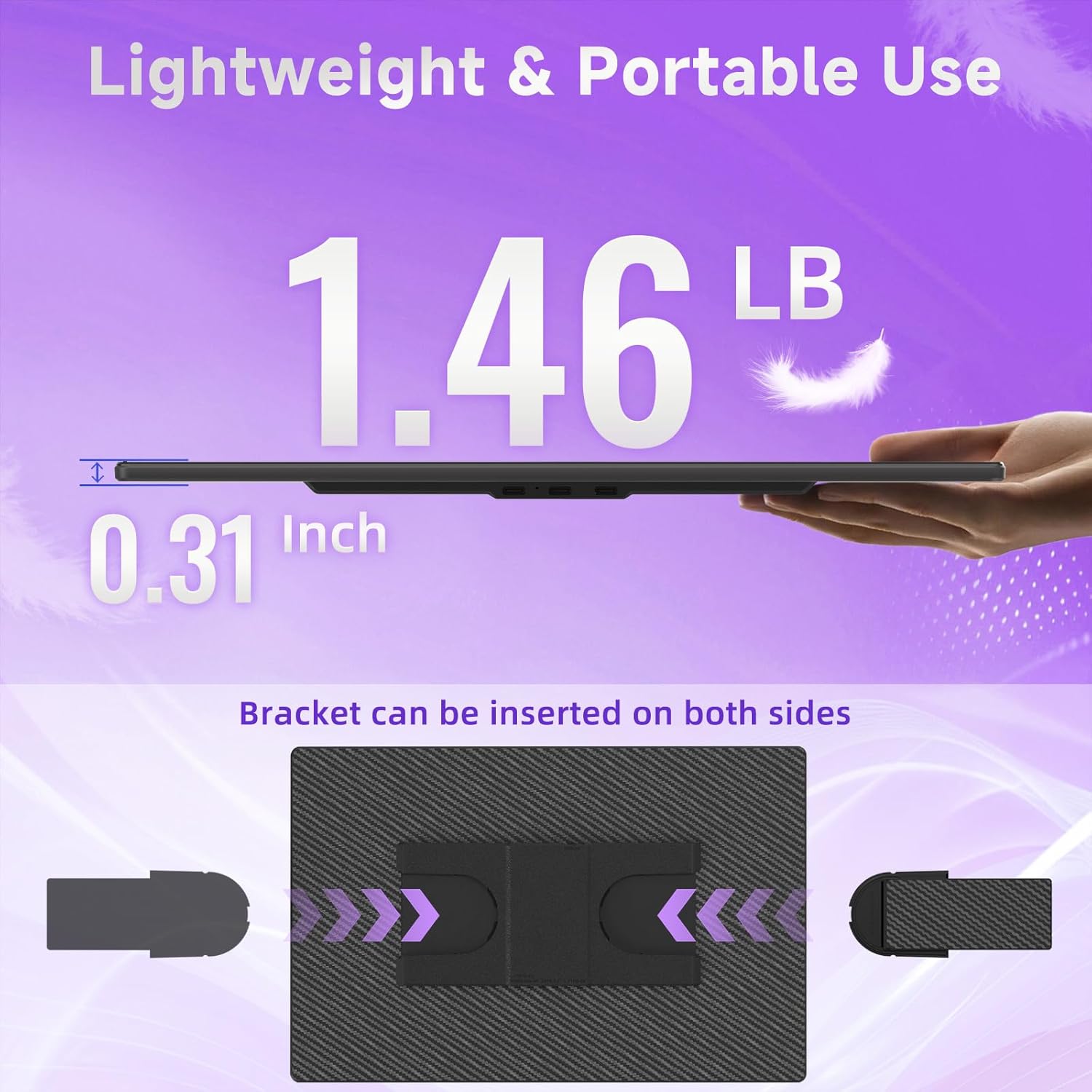 ROYY 16-inch 1200P FHD Portable Monitor Screen Extender with Stand for Laptop PC Mac Switch - Image 5