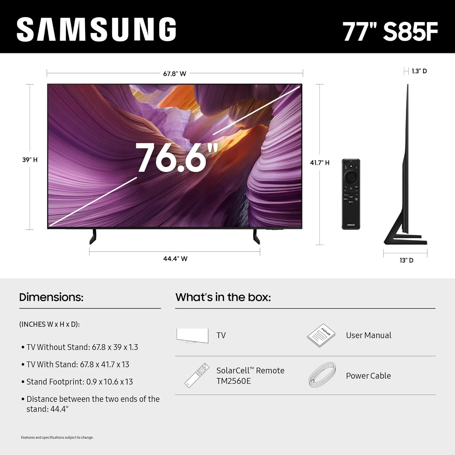 Samsung 77-Inch OLED 4K Smart TV Vision AI, 2025 Model, Contour Design, Color Booster Pro - Image 2