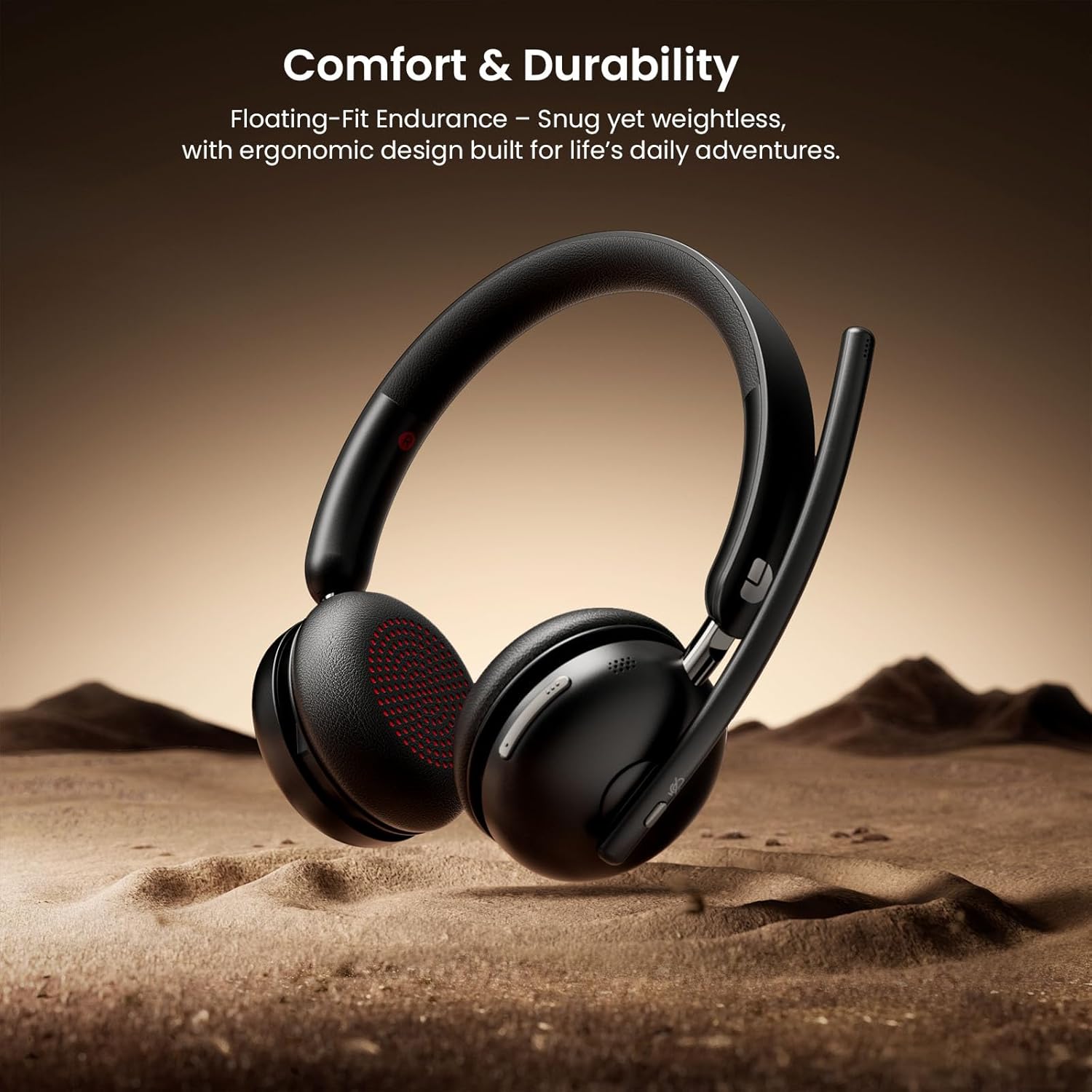 Dytole AI Noise Cancelling Bluetooth 5.3 Wireless Headset with Mic, 65H Battery, USB Dongle for PC, Call Center, Computer, Laptop, Teams - Image 5