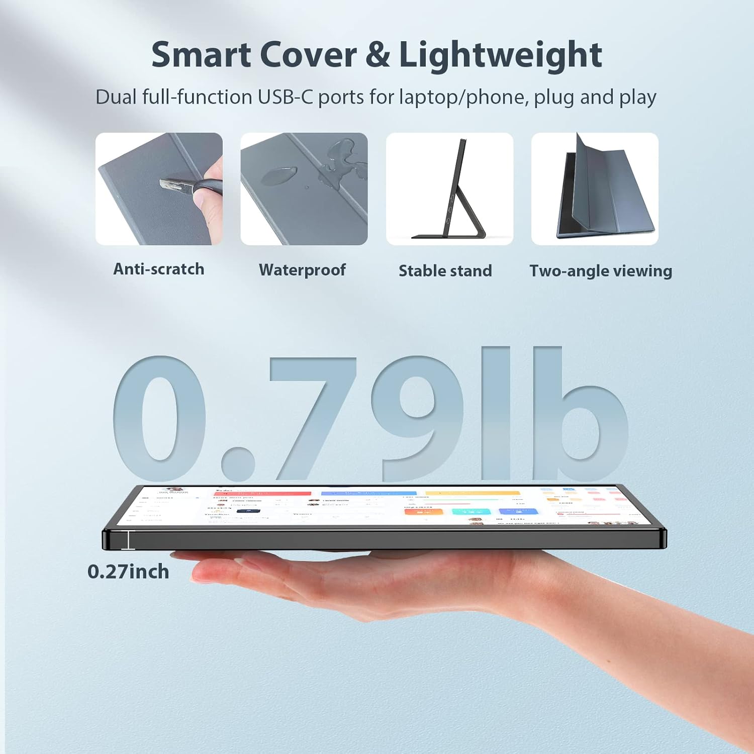 Eyoyo 10.5 Inch FHD 1920x1280 Portable Travel Monitor 100% sRGB IPS - Image 8