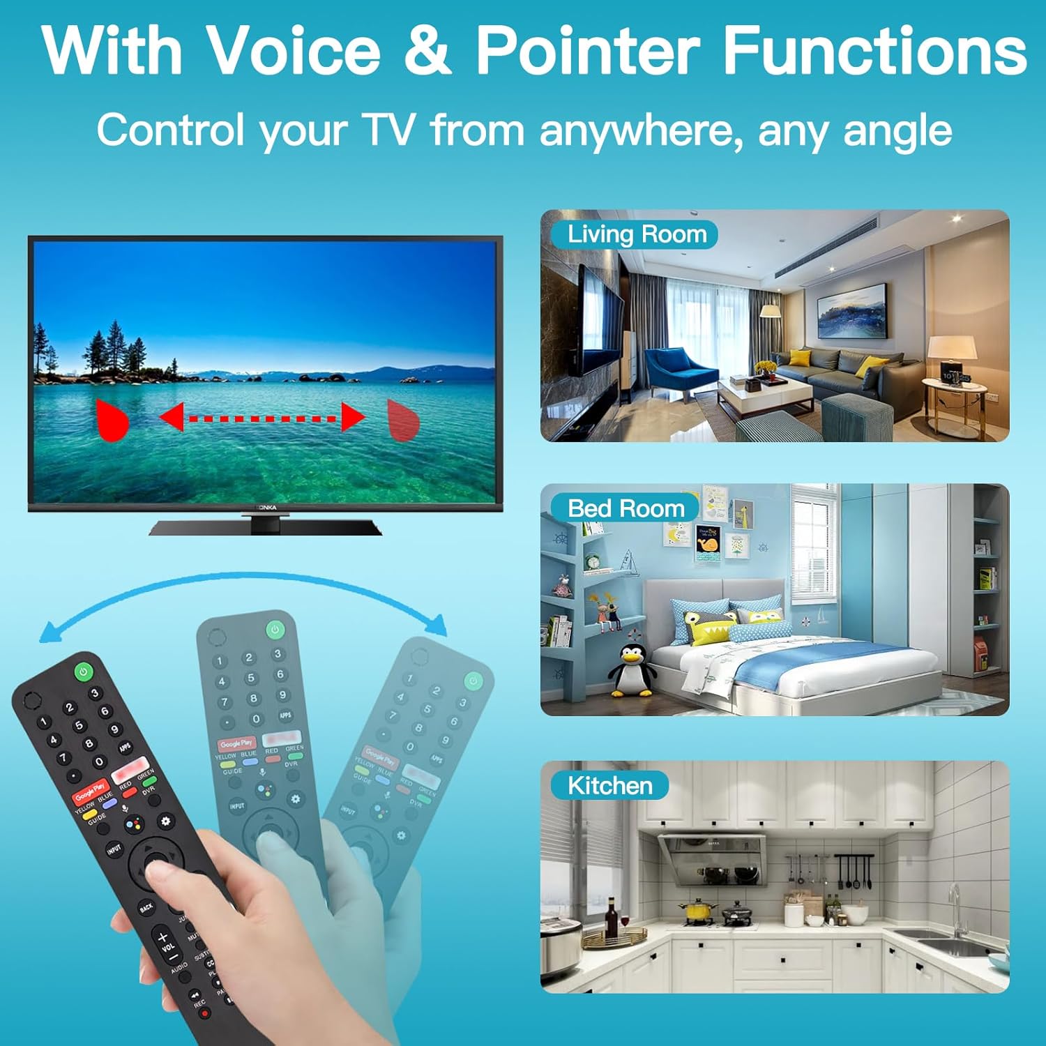 Sony RMF-TX500U Voice Command Remote Control for XR/XBR/KD Series Smart TVs - Image 7