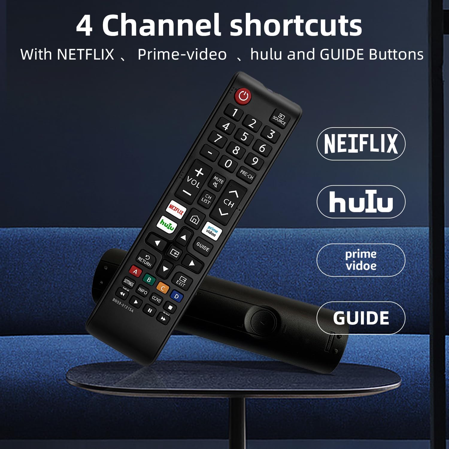 2 Pack New Universal Samsung TV Remote Replacement for Smart LED LCD HDTV QLED 4K 3D Series TVs Easy Setup - Image 4