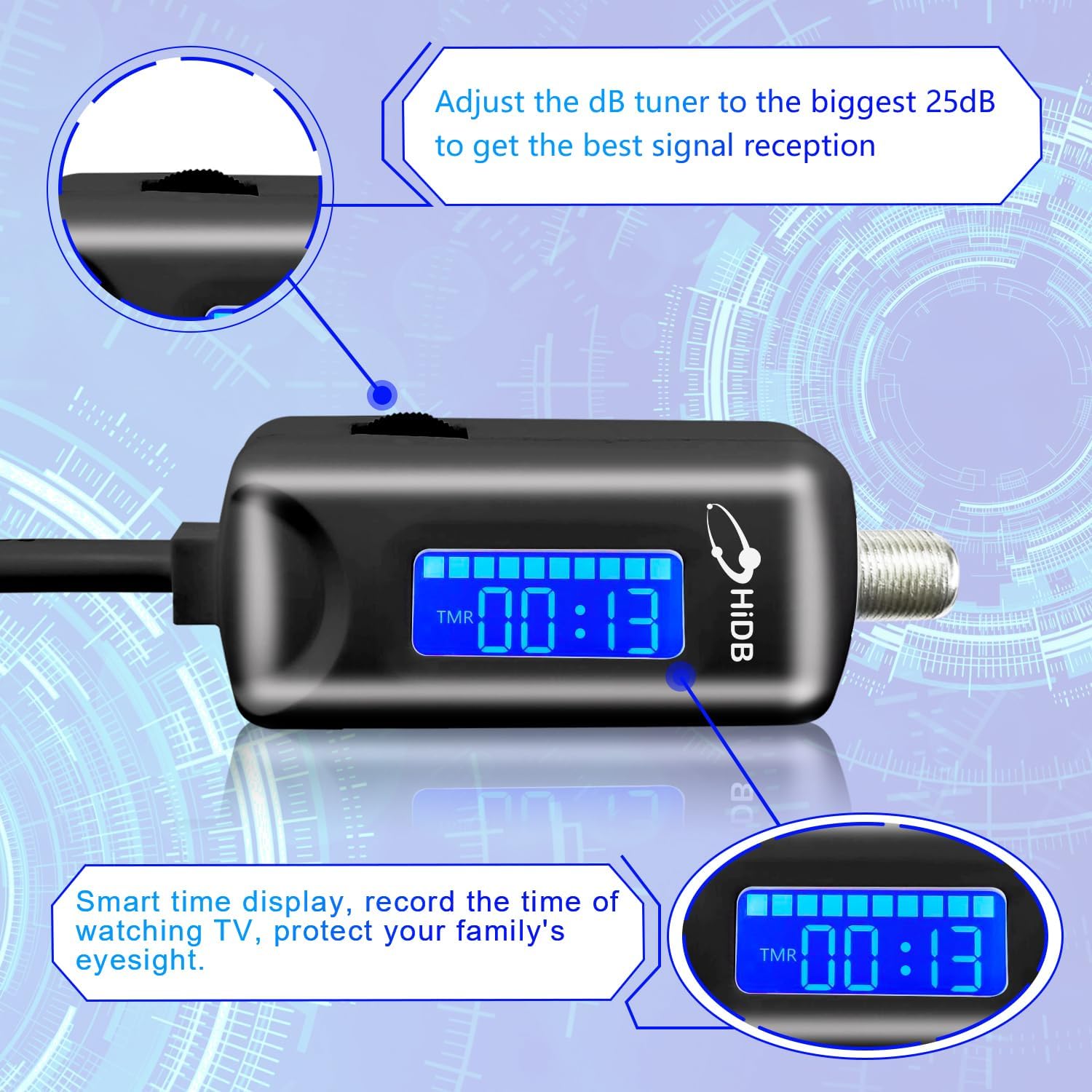 2025 Indoor Outdoor TV Antenna Amplifier Booster 25dB High Gain USB Powered Small - Image 3
