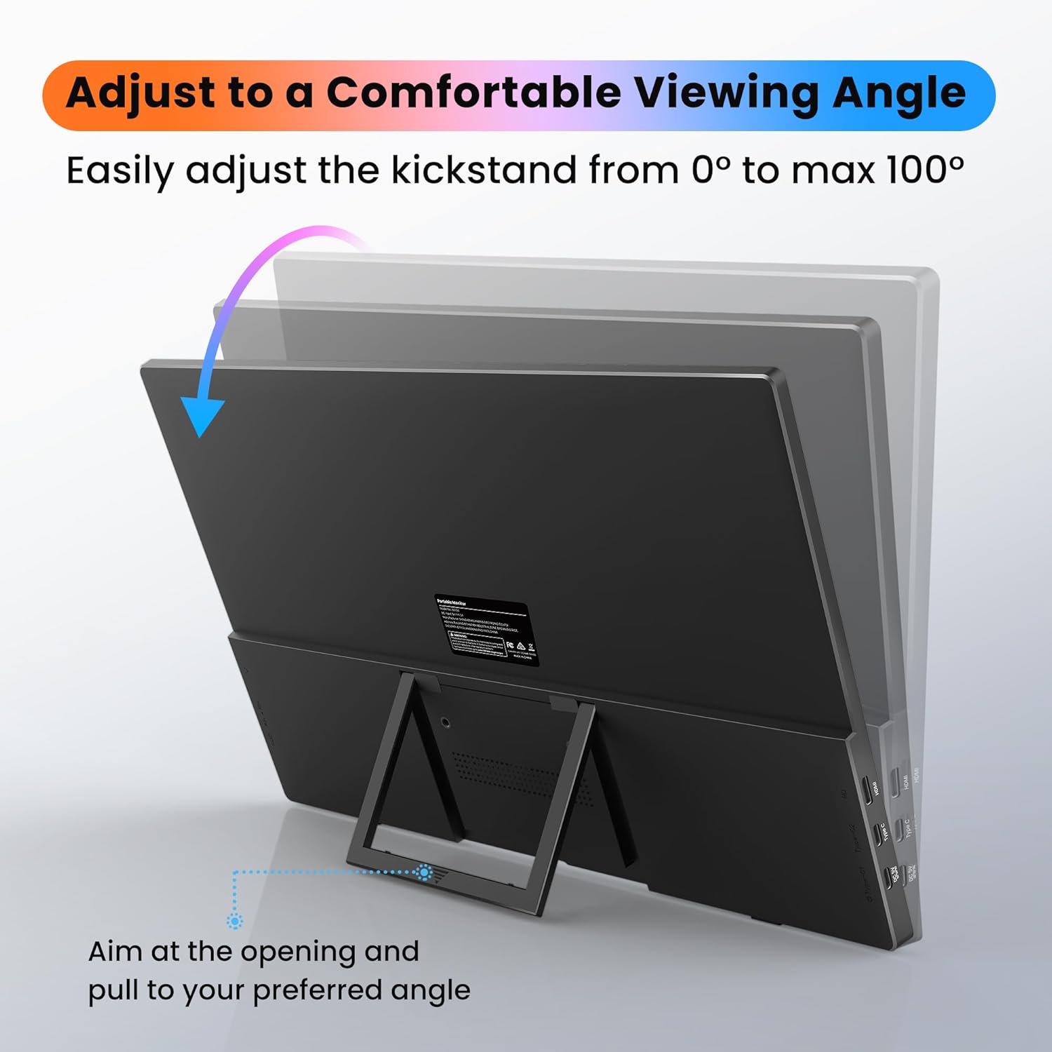 BIGASUO 15.6-inch FHD 1080P Portable Monitor HDR IPS Ultra-Slim with Speakers - Image 8