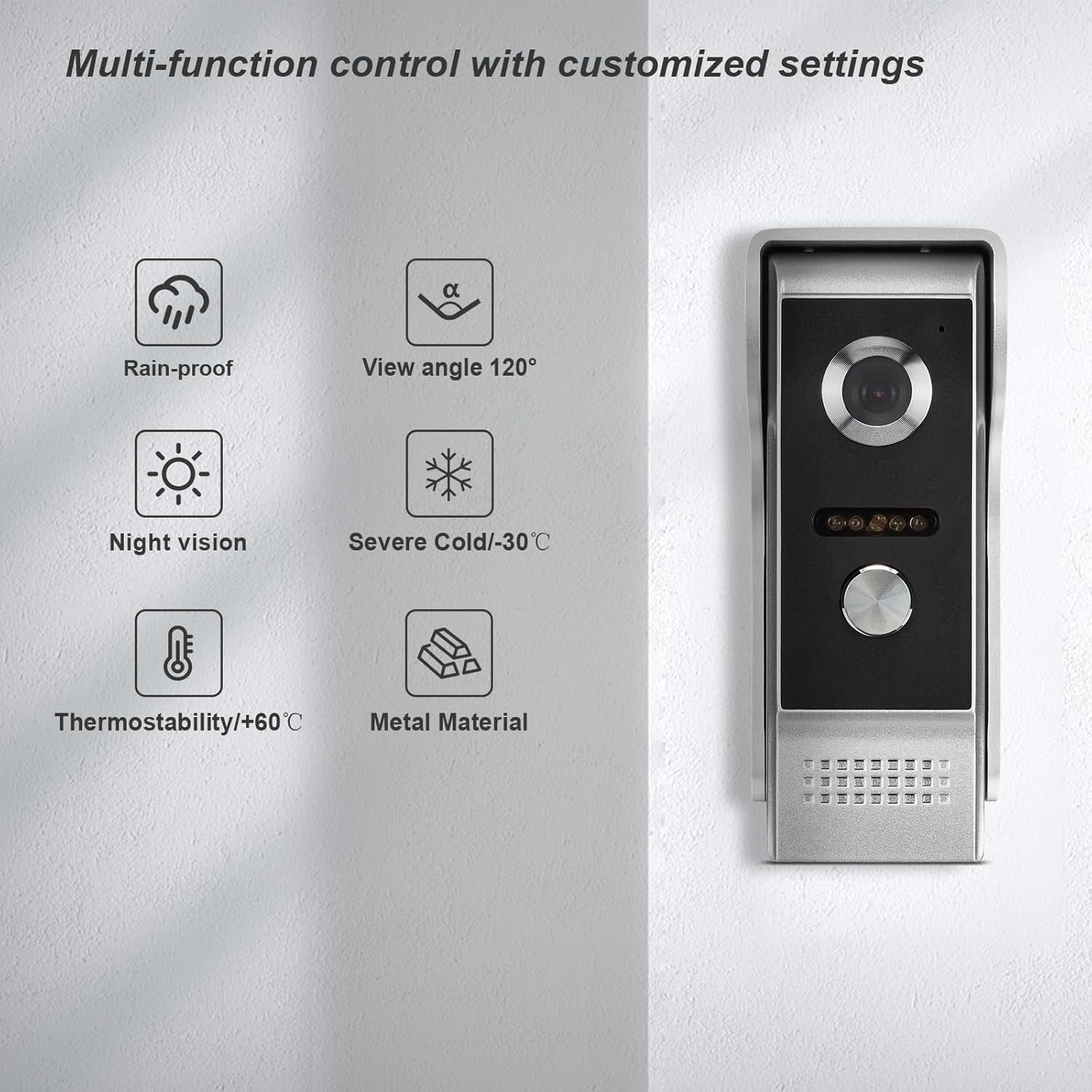 10 Inch HD WiFi Wired Video Doorbell System with Ring Camera and Tuya App Control - Image 3