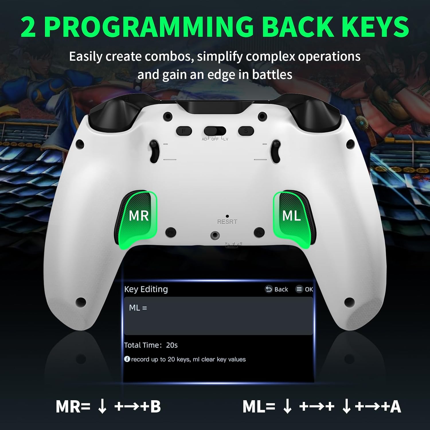 NBCP Wireless Pro Controller for PC, Switch 2 1, PS3, Android, iOS - Hall Effect, Display, Back Buttons, Turbo, 5-Level Vibration - Image 7