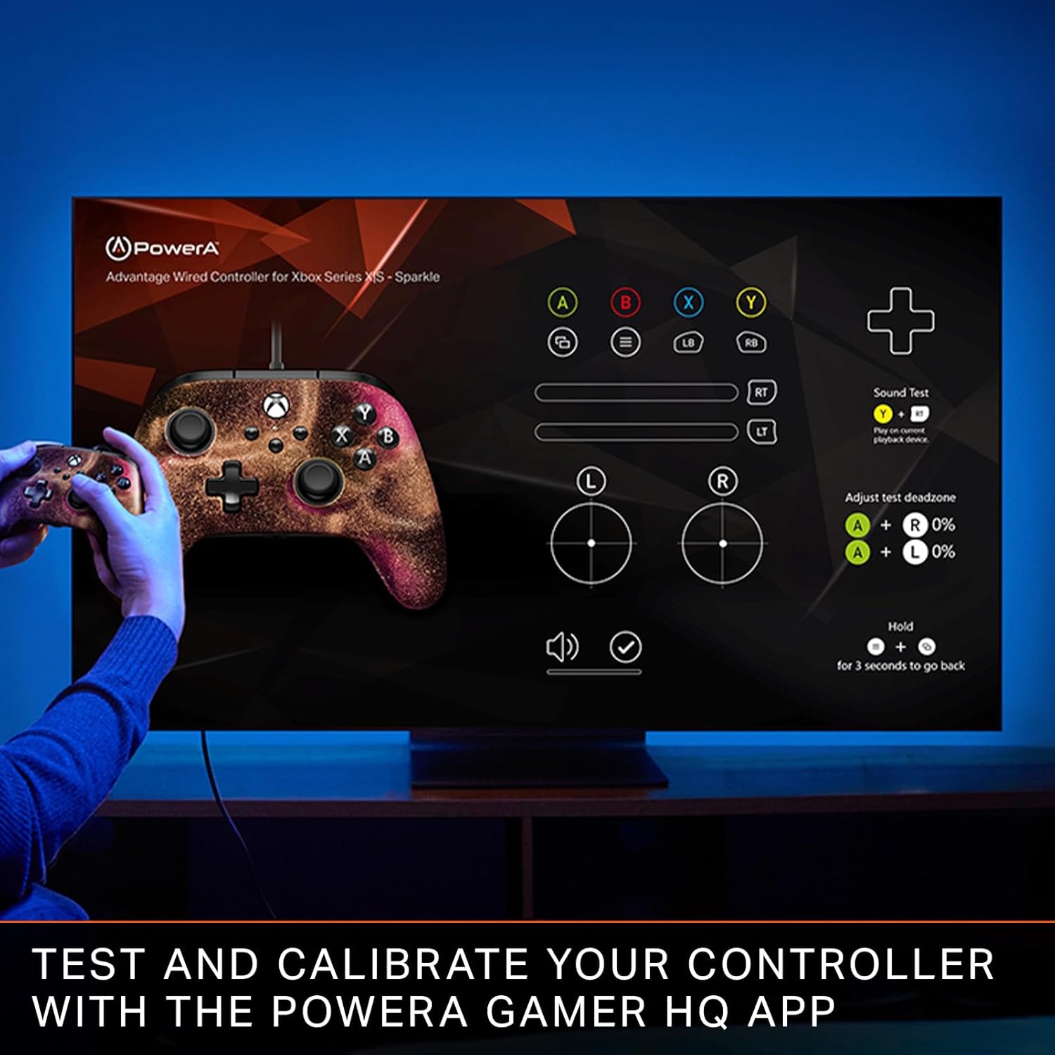 PowerA Advantage Wired Controller for Xbox Series X|S Lumectra Black 10ft Cable - Image 7
