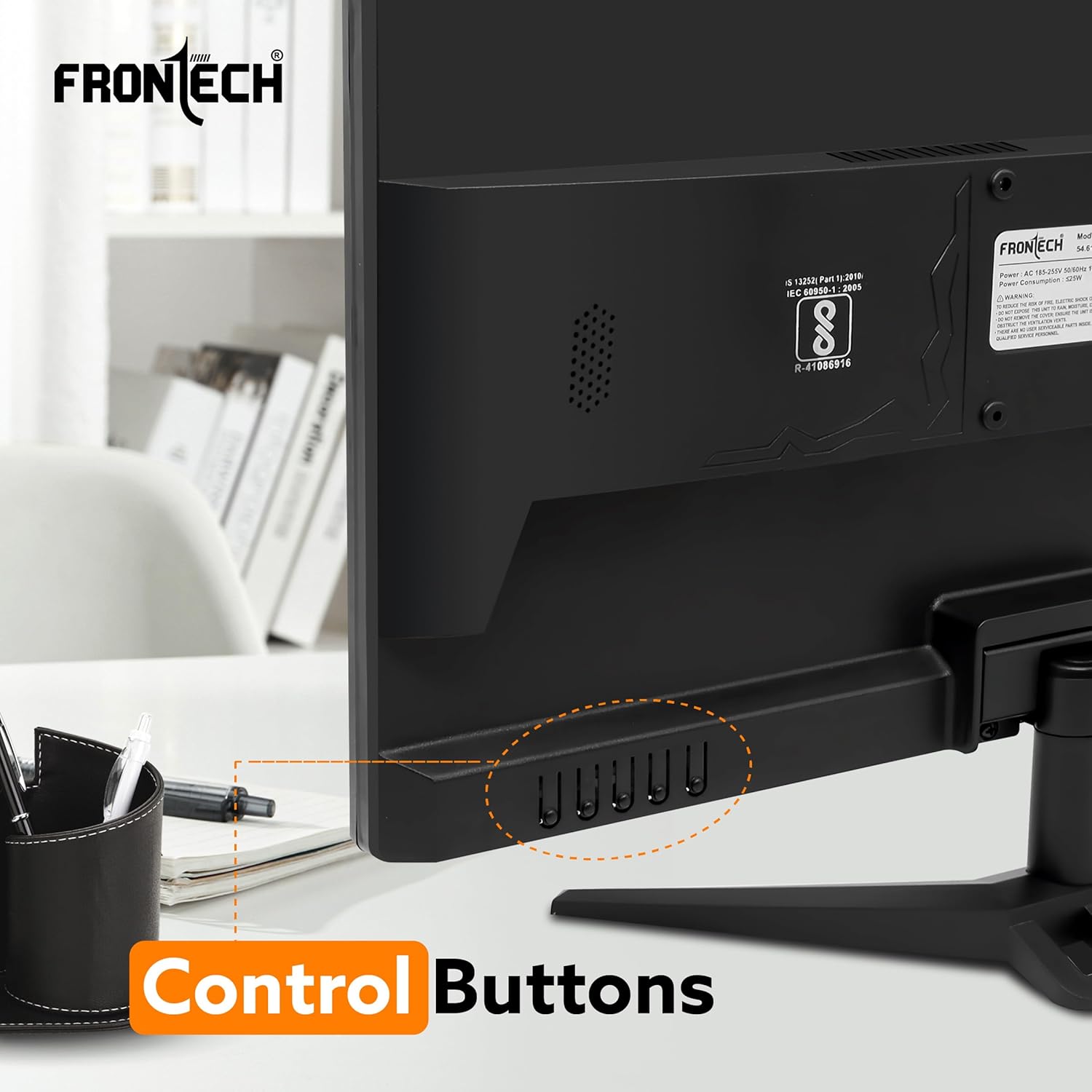 FRONTECH 22 Inch HD LED Monitor, 1680x1050, 60Hz Refresh, HDMI, VGA, Speakers, Wall Mountable, Black - Image 4