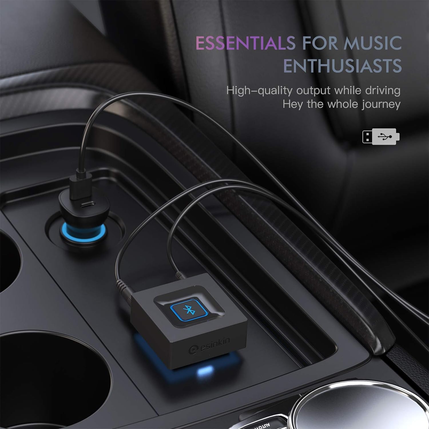 Esinkin 15W Wireless Audio Receiver for Smart Phones, Tablets, and Cars - Image 5