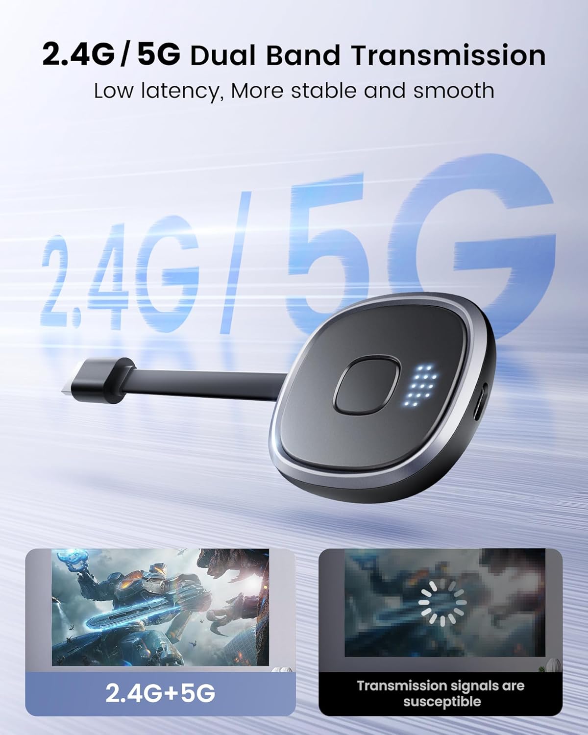 1080P Wireless HDMI Display Adapter Plug & Play Black for iOS Android Devices - Image 3