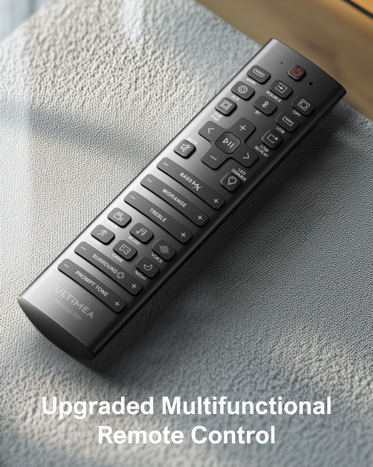 ULTIMEA Poseidon D80 460W New 2025 Model 7.1CH Dolby Atmos Soundbar System with Wireless Subwoofer and 4 Surround Speakers - Image 9
