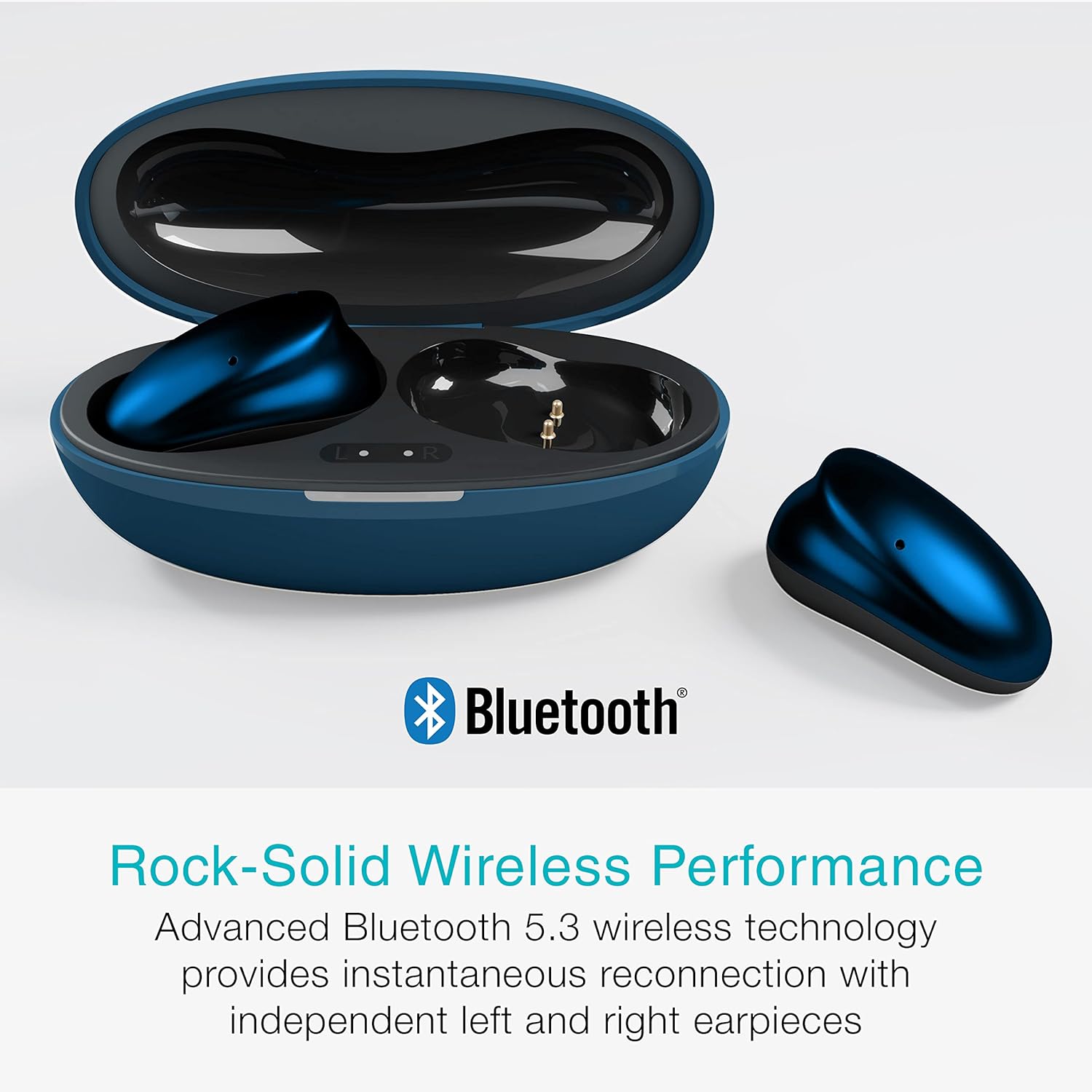 MEE audio Pebbles True Wireless Bluetooth 5.3 Earbuds Sapphire Lightweight Low Profile for Gym Workouts Sports Gaming - Image 8