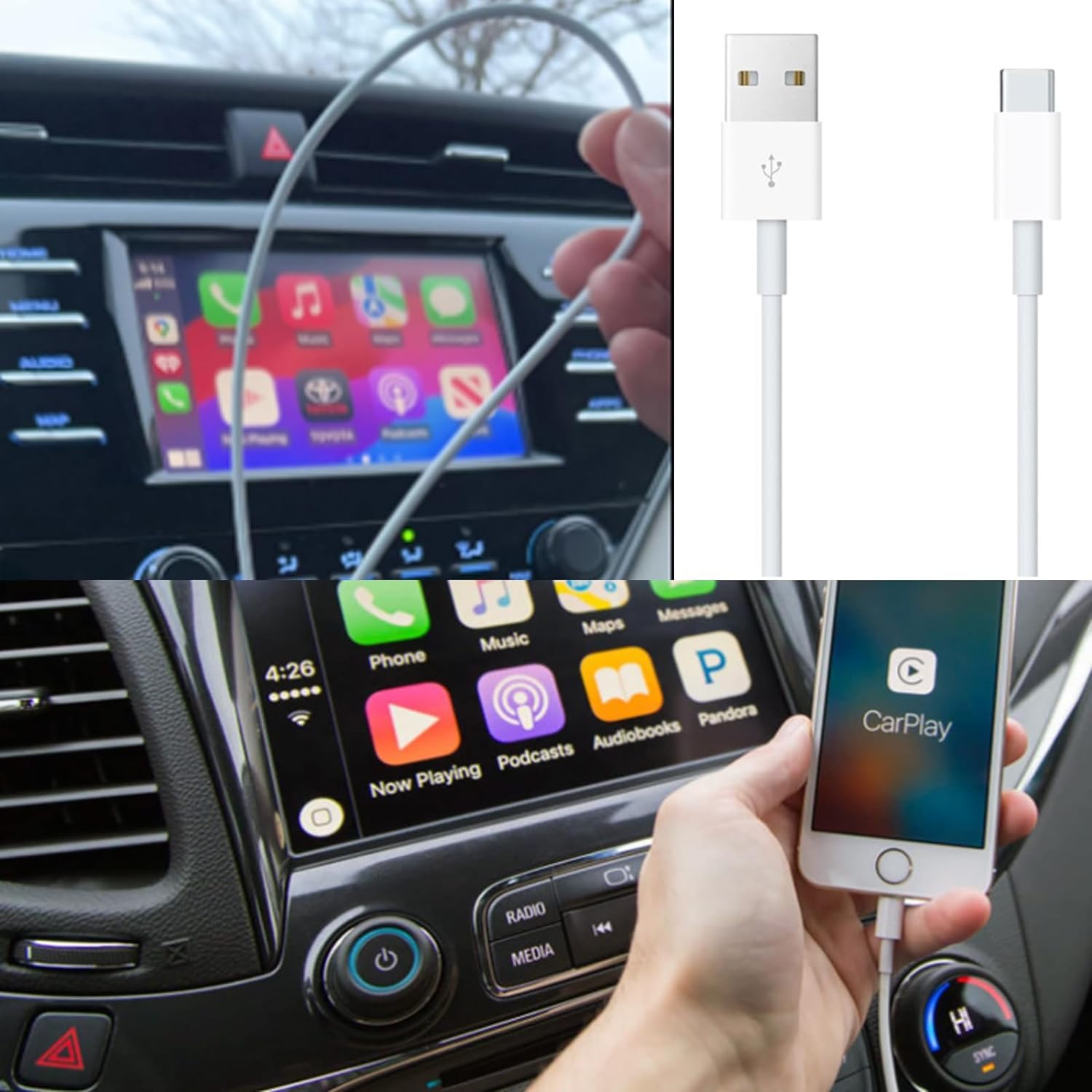 3 Pack 15ft iPhone 16 15 Carplay USB C Fast Charging Data Cables for TV Remote iPad - Image 4