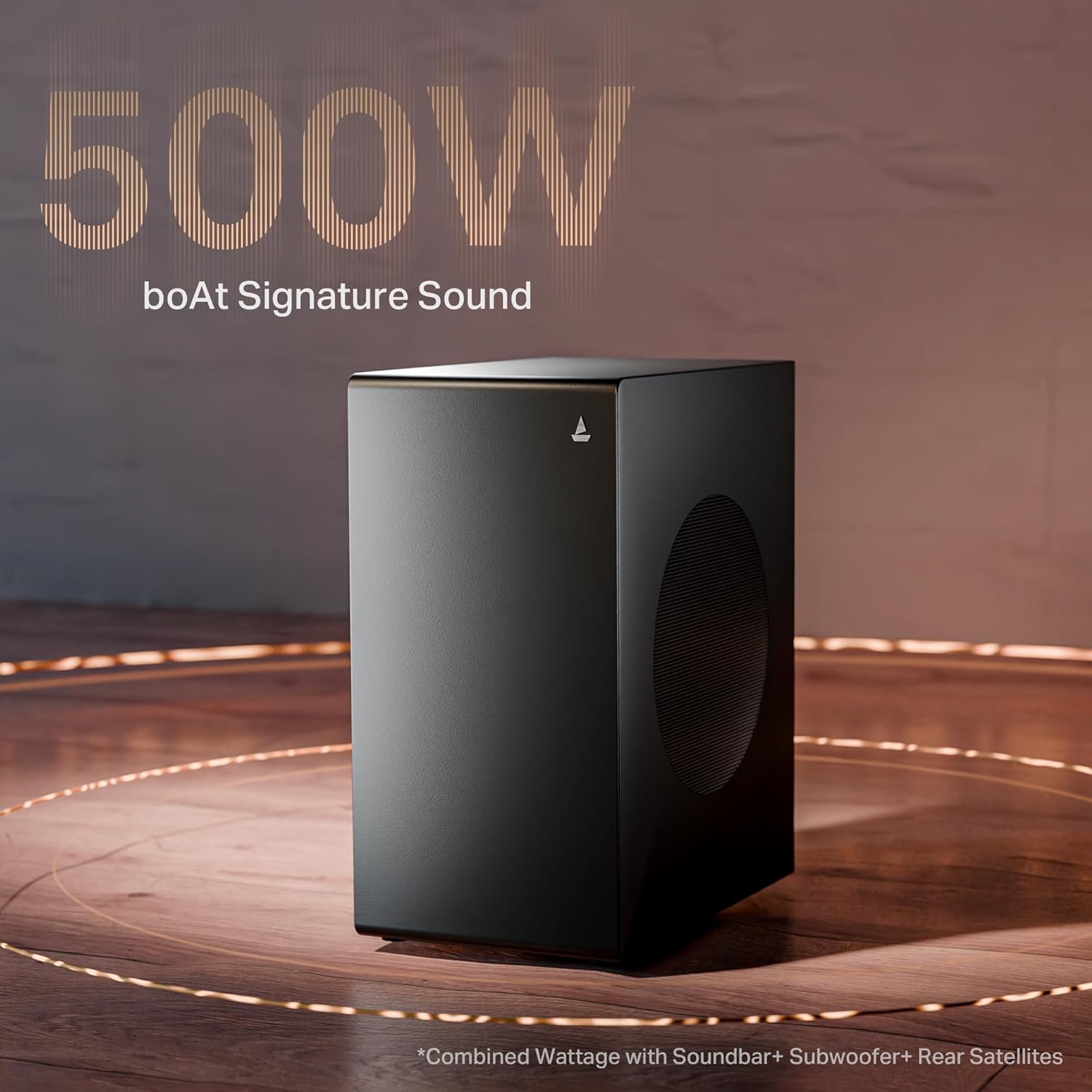 boAt Aavante Prime 5.1 Dolby Atmos 500W Bluetooth Home Theatre Soundbar Premium Black - Image 3