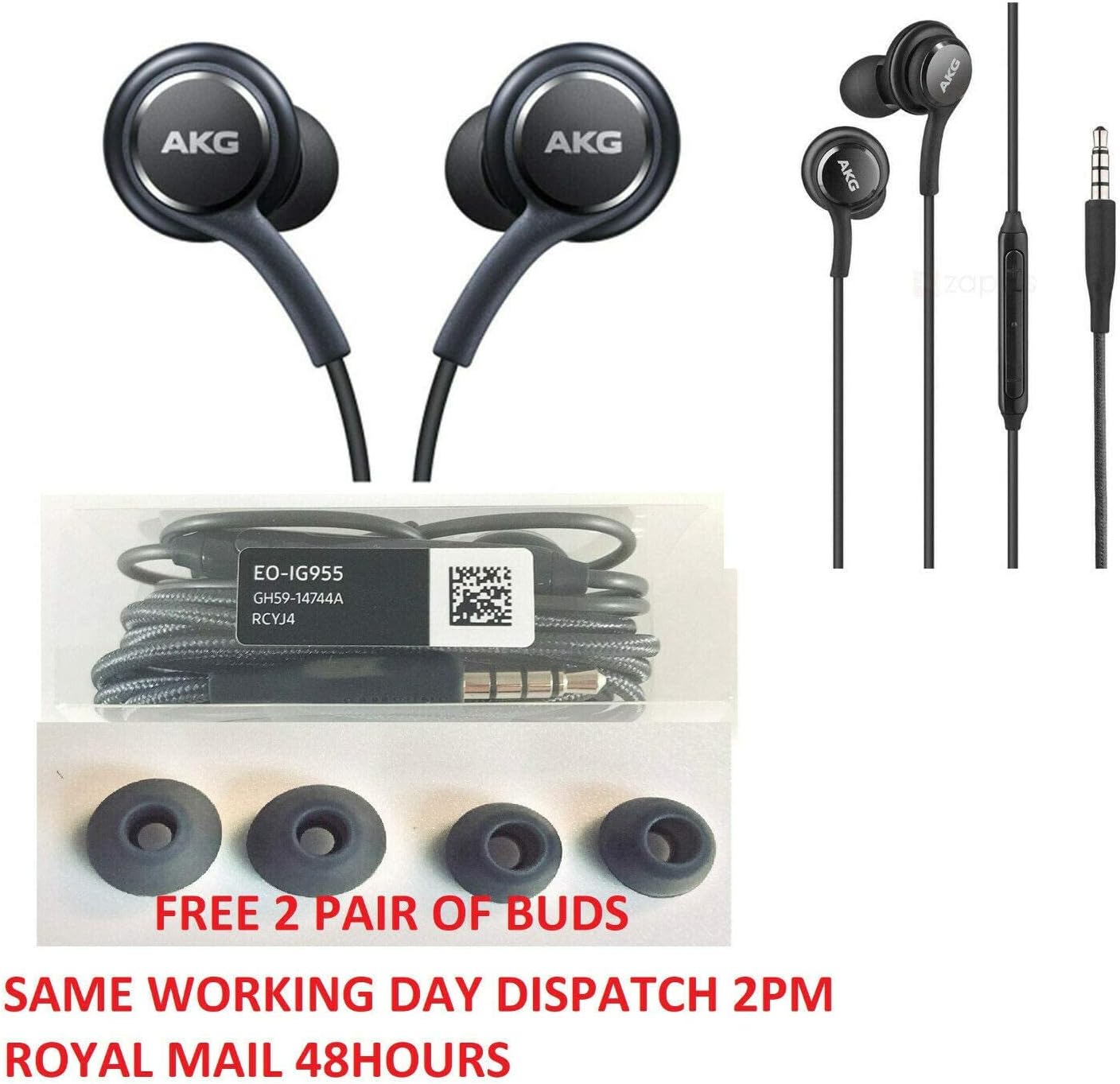 Samsung EO-IG955 Tuned by AKG In-Ear Earphones Gray - New - Image 5