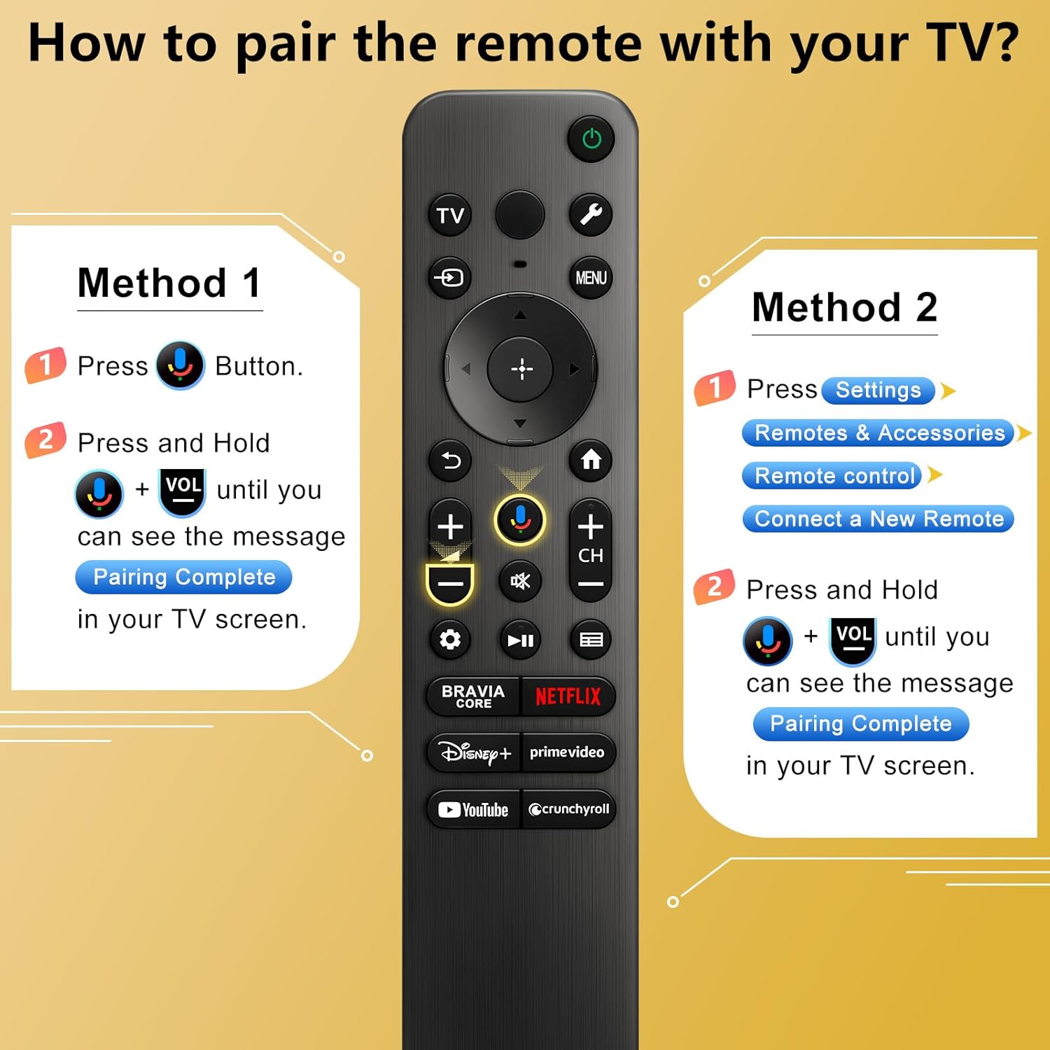 Sony Bravia Smart TV Voice Remote Replacement, Compatible with All Google TV Series - Image 5