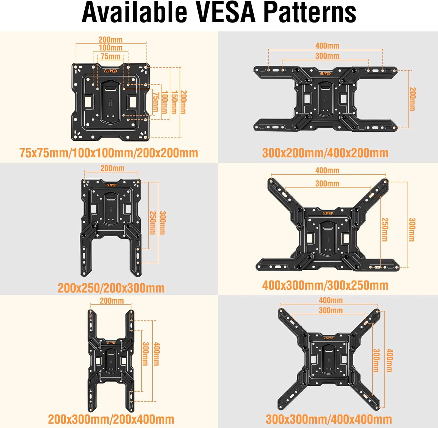 ELIVED Ultra Slim Full Motion TV Wall Mount 26-60 Inch, 88 lbs Capacity, Swivel Tilt - Image 5