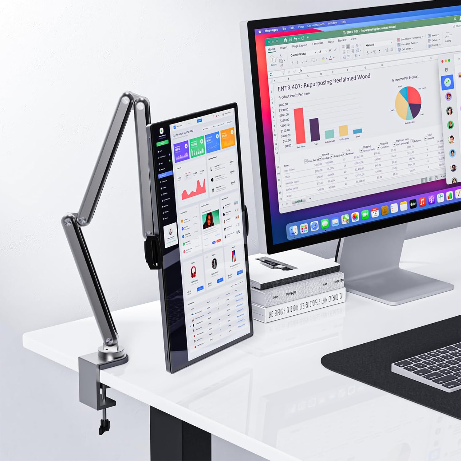 Adjustable Aluminum Alloy Desk Tablet Stand Holder Mount 13-inch Compatible iPad Pro Air Mini - Image 6
