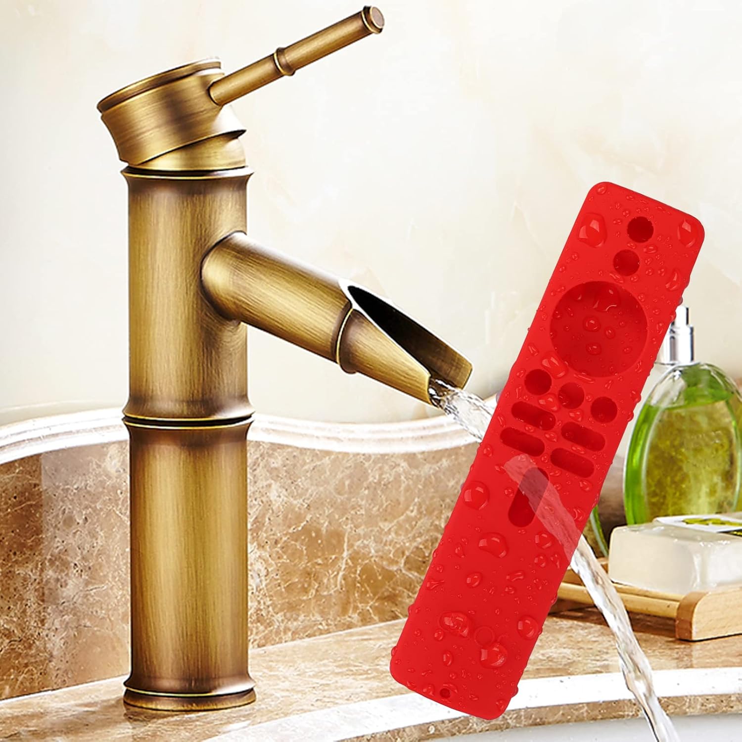 Wine Red Oboe Silicone Remote Protective Case with Loop for Xiaomi Redmi TV 43/55 inch - Image 5