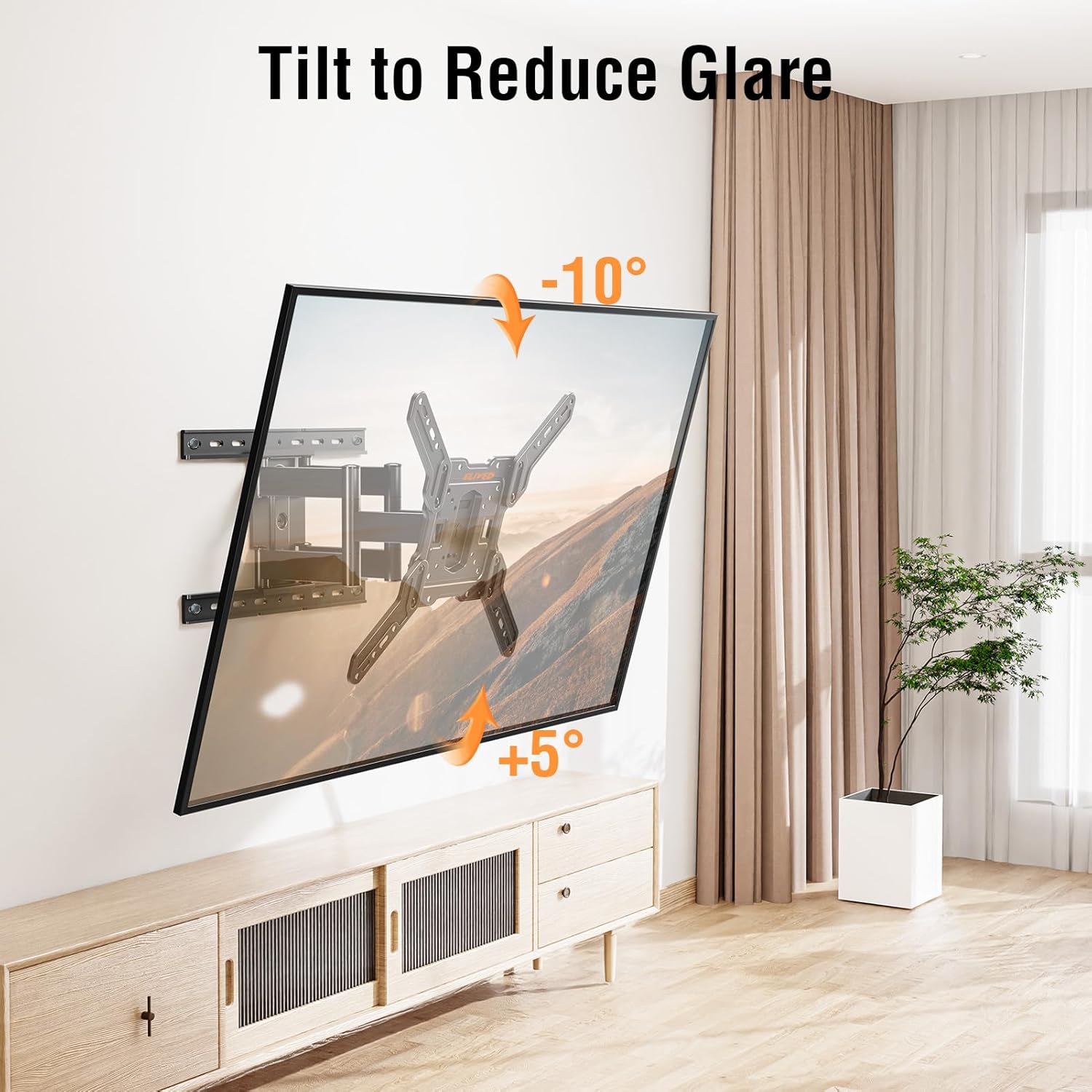 ELIVED Ultra Slim Full Motion TV Wall Mount 26-60 Inch, 88 lbs Capacity, Swivel Tilt - Image 4