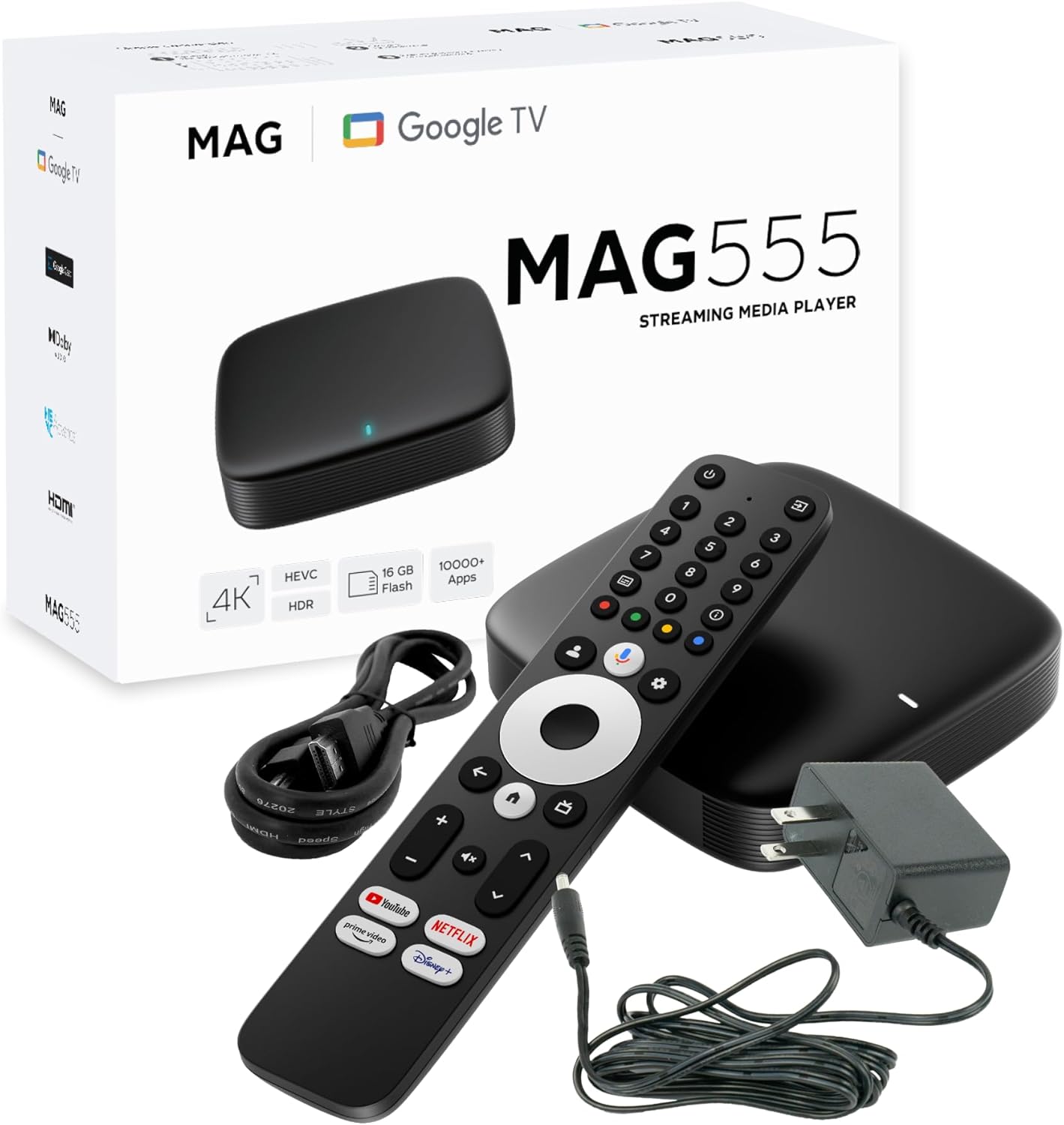 MAG555 2025 Google TV Streaming Media Player 4K HDR Dual-Band Wi-Fi with Voice Remote - Image 2