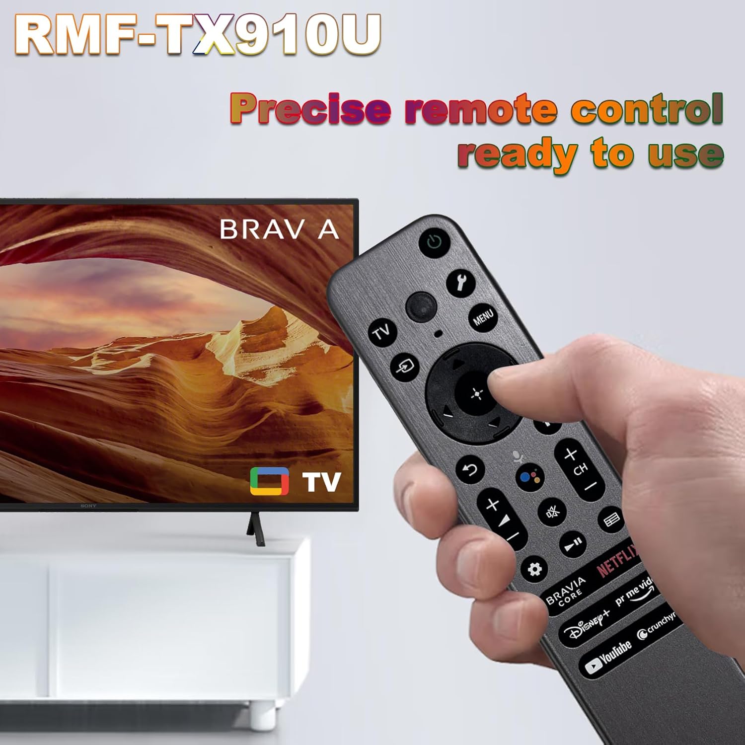 RMF-TX910U Backlit Voice Remote for Sony Smart TVs, 5 Year Warranty, 1 Pack - Image 7