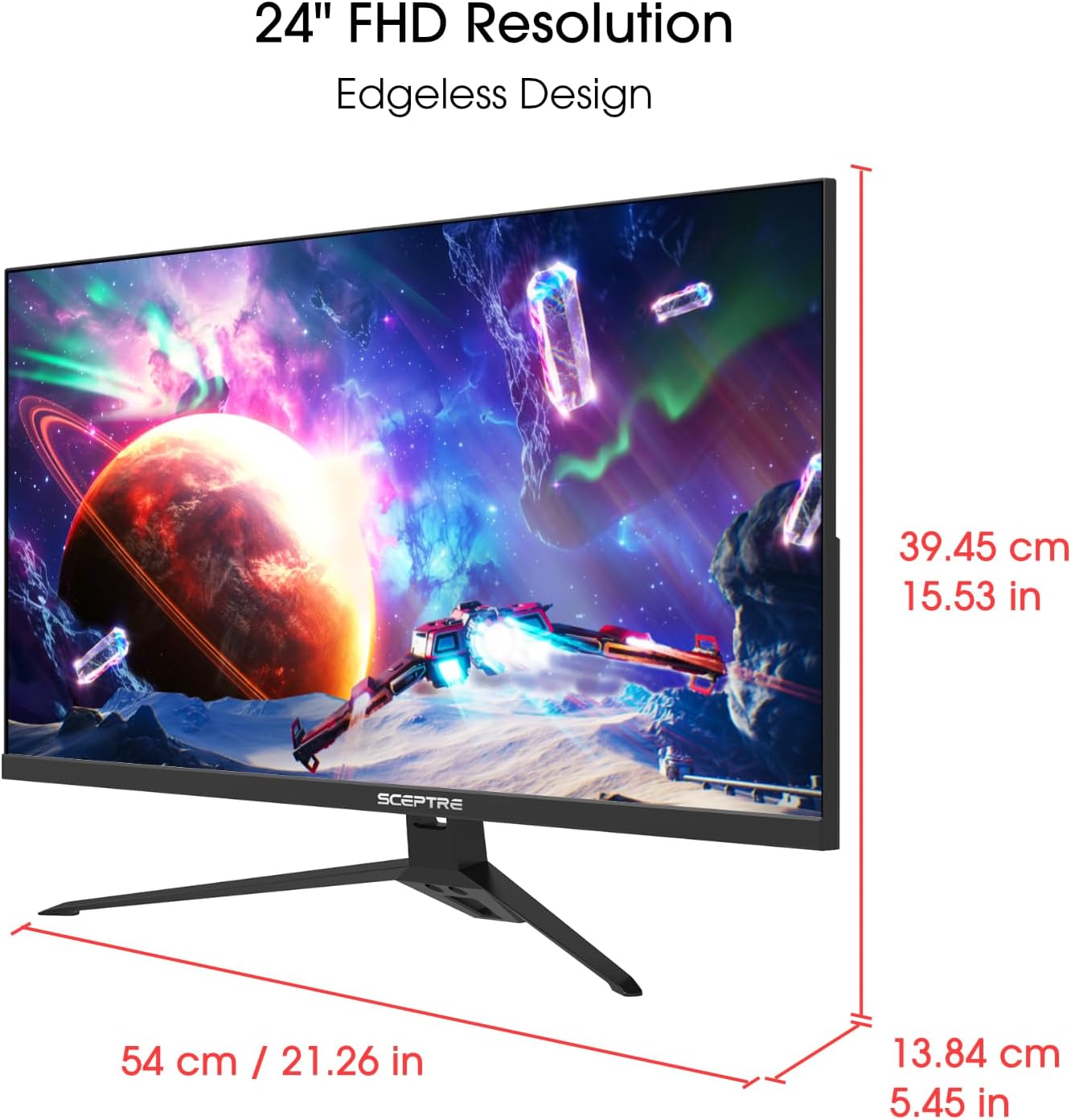 Sceptre 24-inch Full HD 165Hz FreeSync Gaming Monitor Machine Black 2020 - Image 3