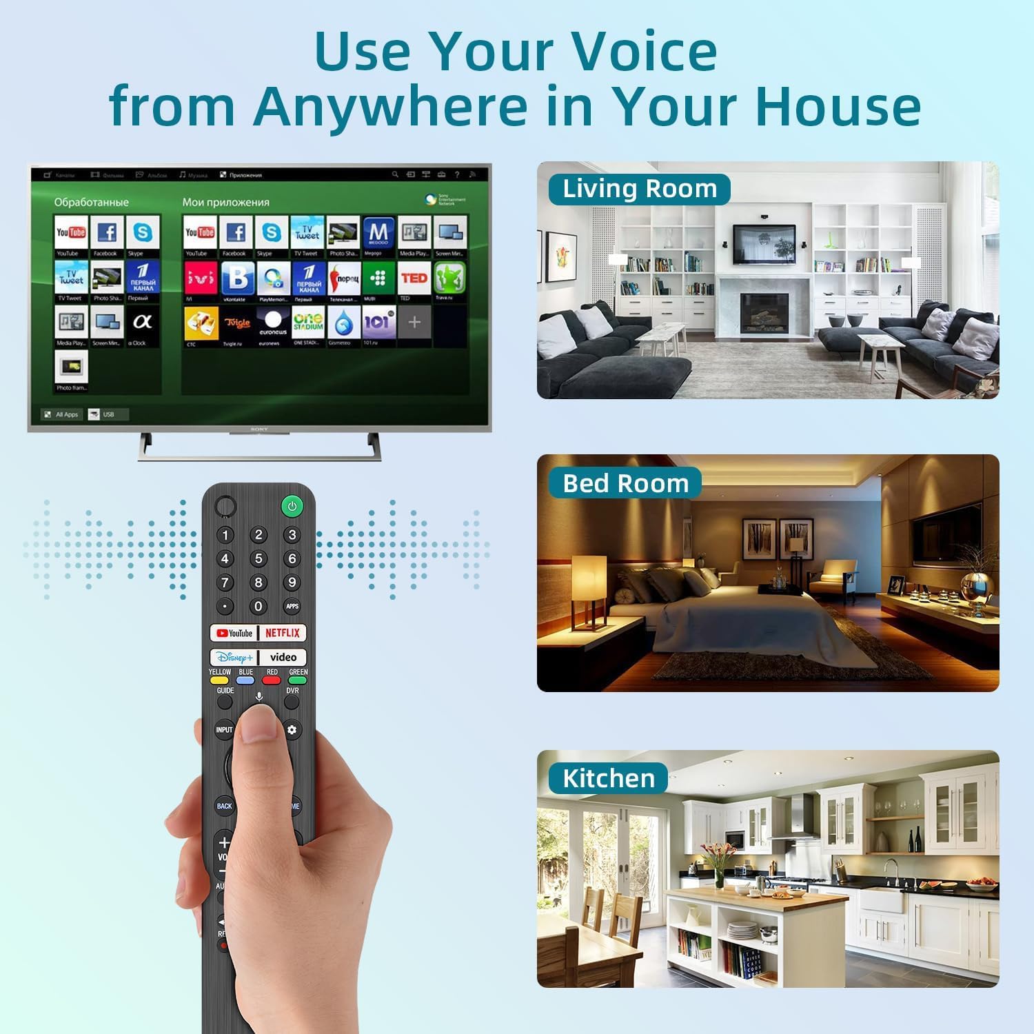 Sony Bravia Smart TV Remote Control Replacement with Voice Control, 1-Year Warranty - Image 7