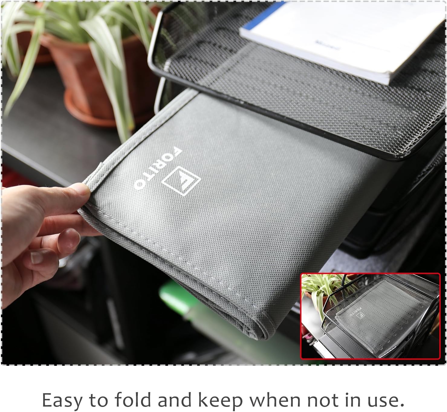 28 Inch Universal Nonwoven Fabric Computer Monitor Dust Cover Gray - Image 5
