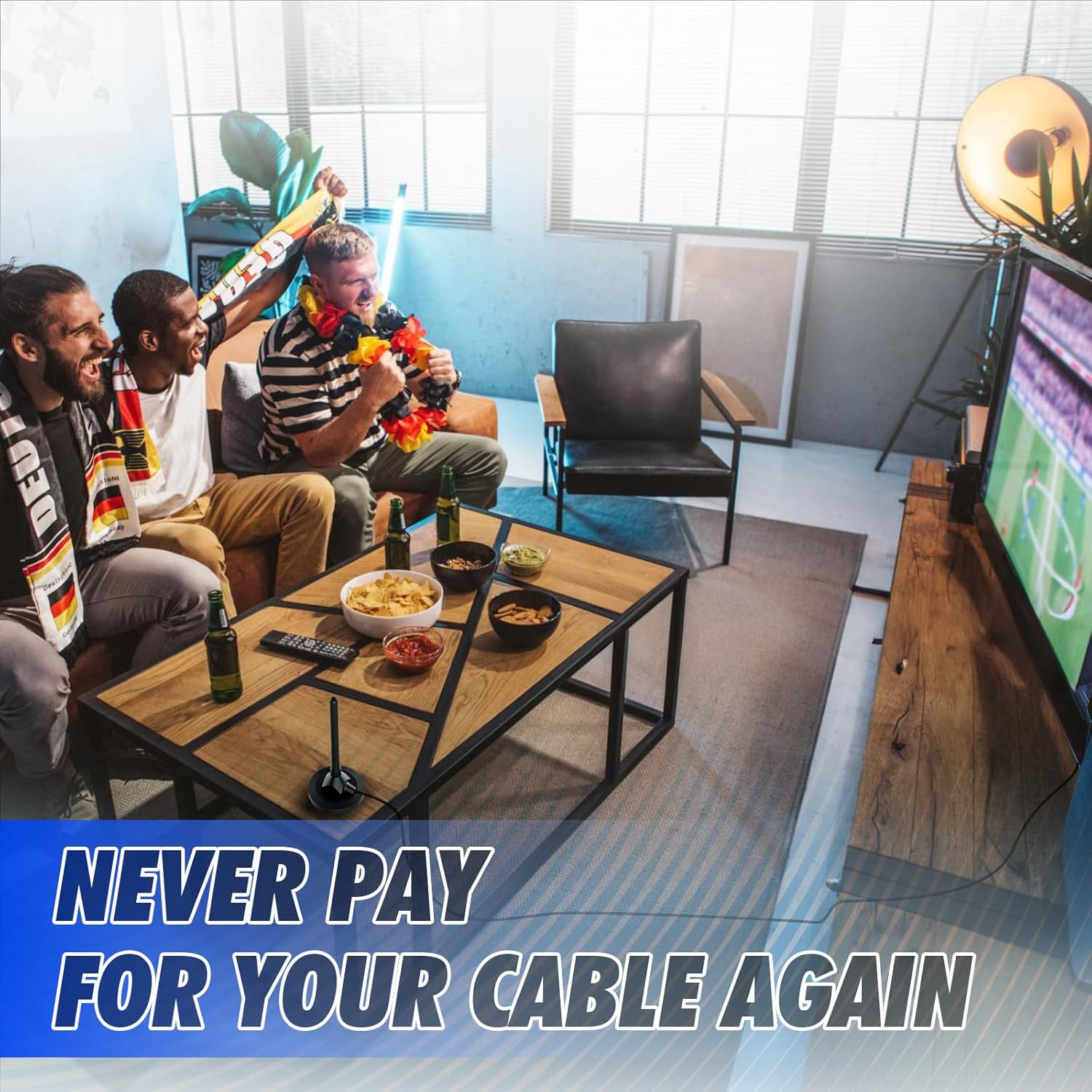 2025 Indoor Digital TV Antenna with Strong Magnetic Base, Long Range 4K Reception - Image 3