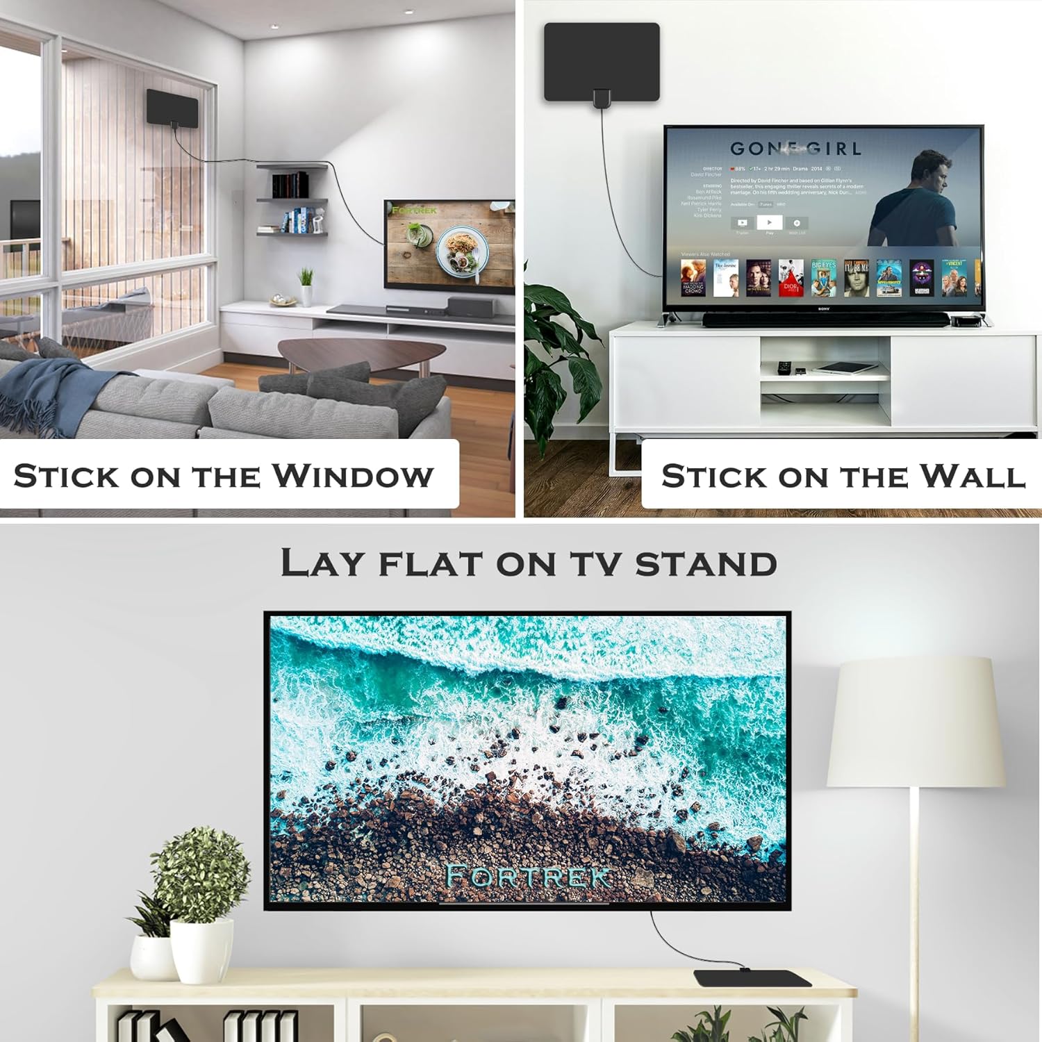 2025 4K 1080p Long Range Digital HDTV Antenna for Indoor Local Channels Smart Old TVs - Image 3