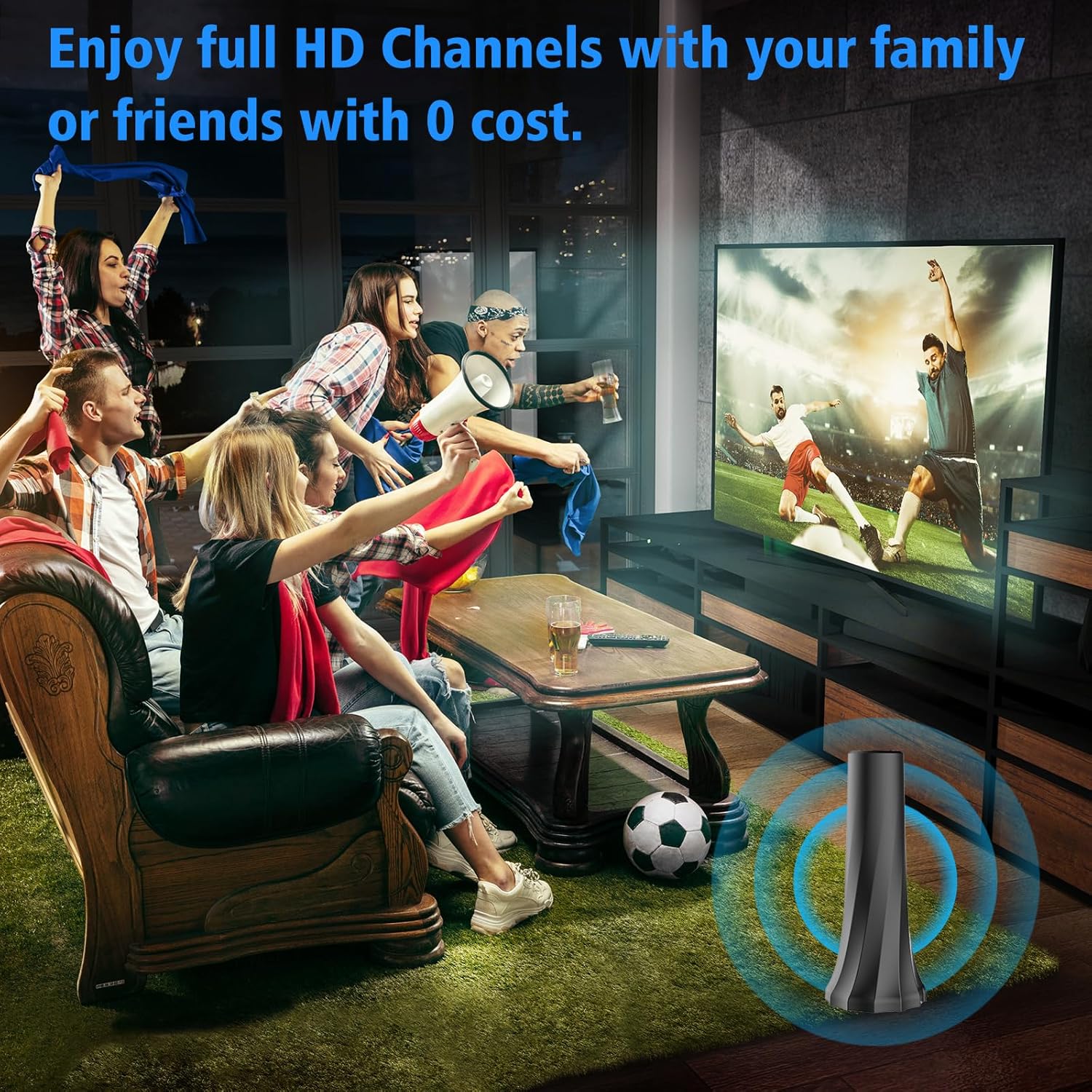2025 1900+ Mile Range Smart TV Digital Antenna with Amplifier and 25FT Cable Supports 8K 4K 1080p All TVs - Image 3
