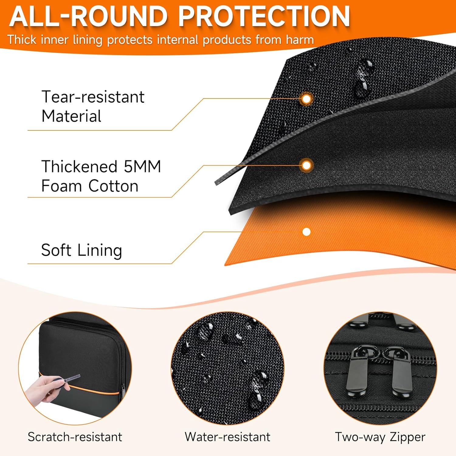 RODECaster Pro II Mixer Travel Backpack Bag fits RC Duo GoXLR MG10XU Multi-Pocket for Mics Cables - Image 5