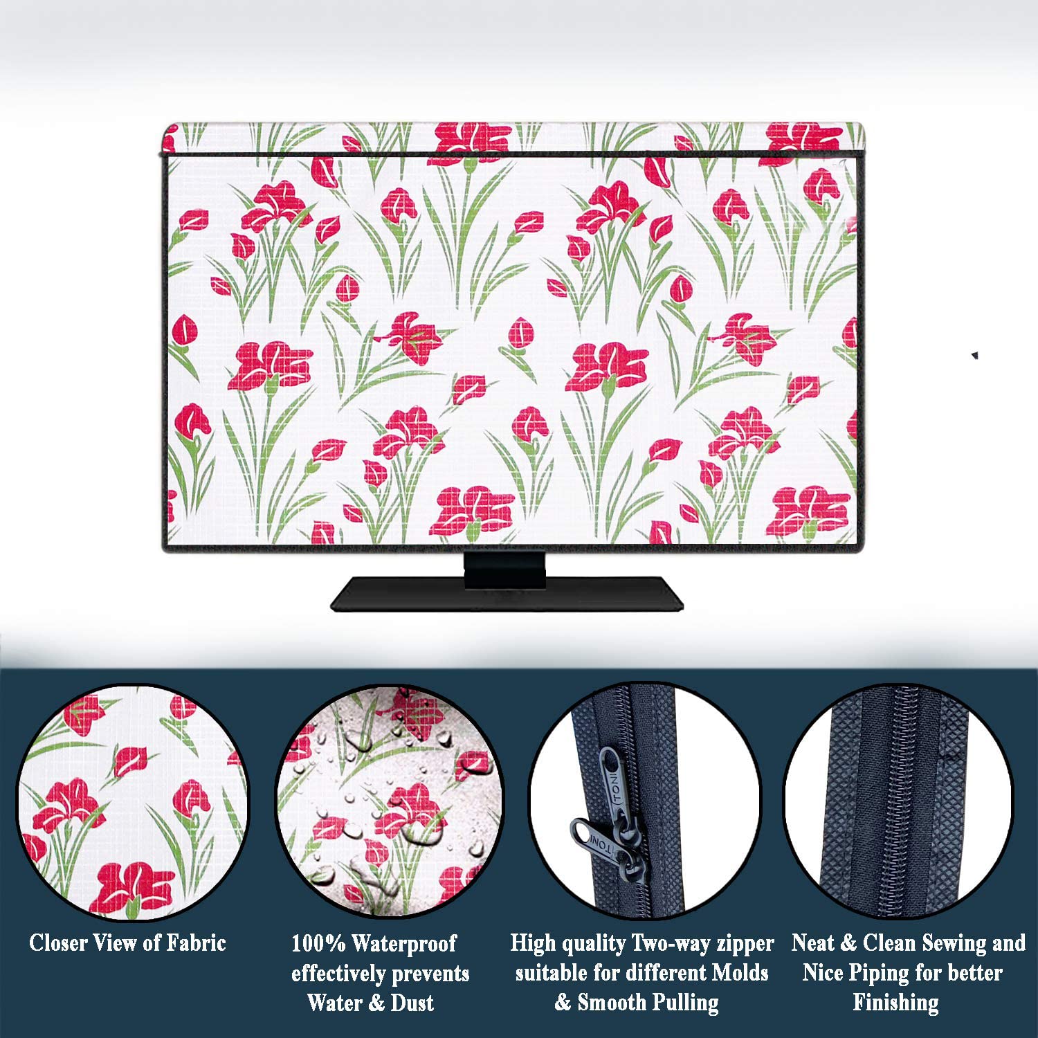 Decorly Furnishing Multicolor Printed 65 Inch LED TV Cover for All Brands and Models - Image 3