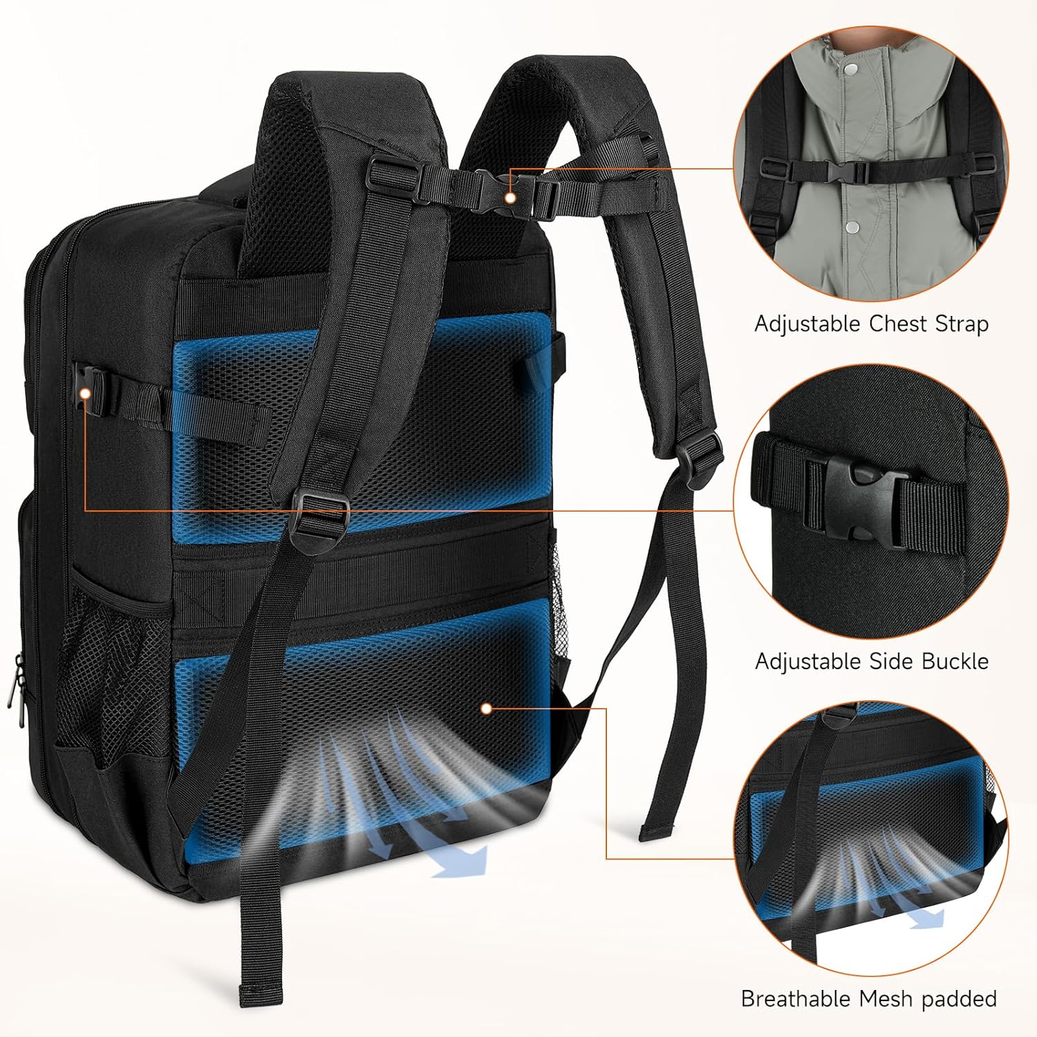 RODECaster Pro II Mixer Travel Backpack Bag fits RC Duo GoXLR MG10XU Multi-Pocket for Mics Cables - Image 6