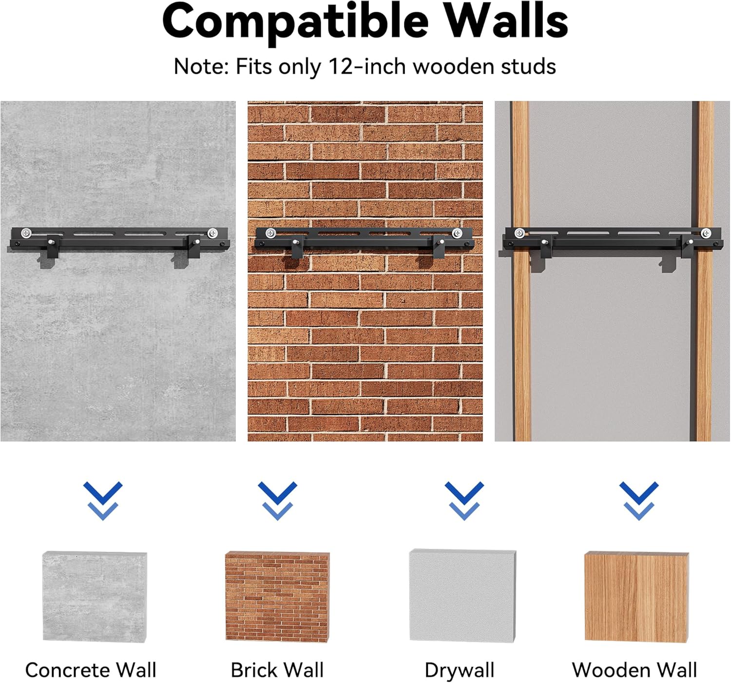 Auoace Low Profile 12-55 Inch TV Wall Mount 100 Lbs Capacity Universal Smart TV Bracket - Image 3