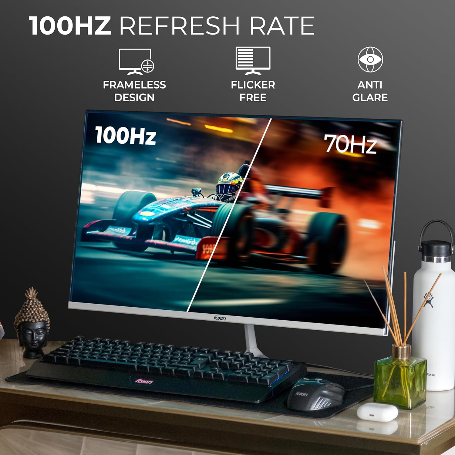 Foxin Elite 27 Inch FHD IPS Flat LED Monitor 100Hz 1ms Frameless Slim - Image 5