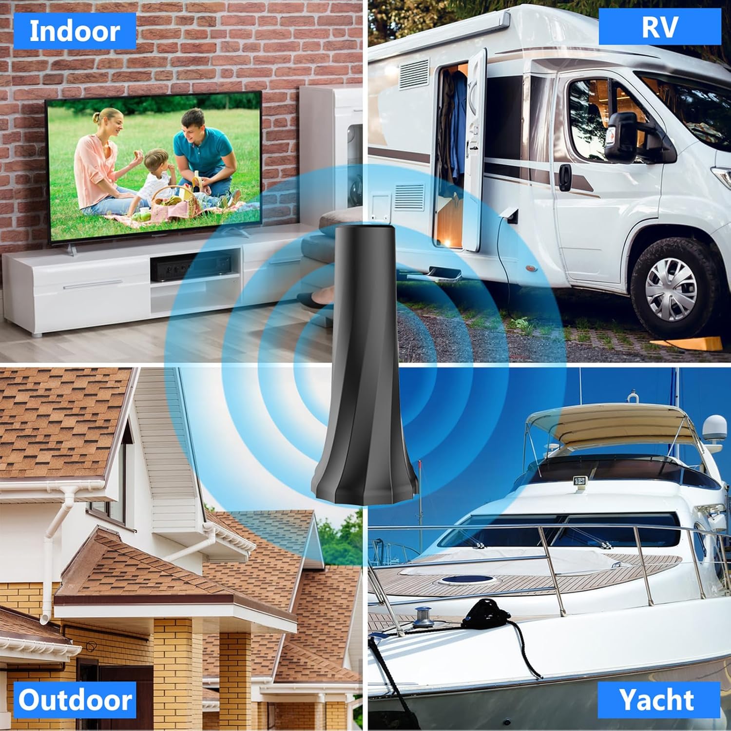 2024 Upgraded 880+ Mile Indoor TV Antenna for 4K 8K 1080p TVs with 20ft Cable - Image 4