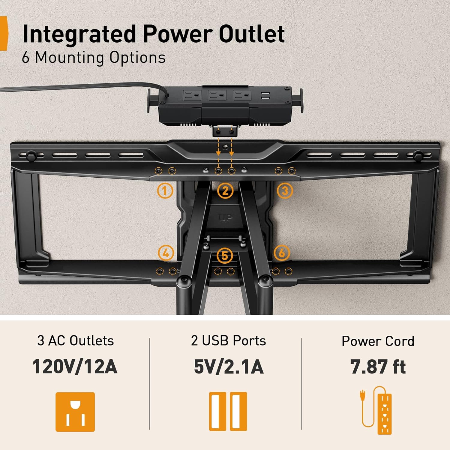 Perlegear Full Motion TV Wall Mount for 42-90 Inch TVs, 150 lbs Capacity, Swivel Tilt Extension, Max VESA 600x400mm, Wood Stud Mount - Image 4