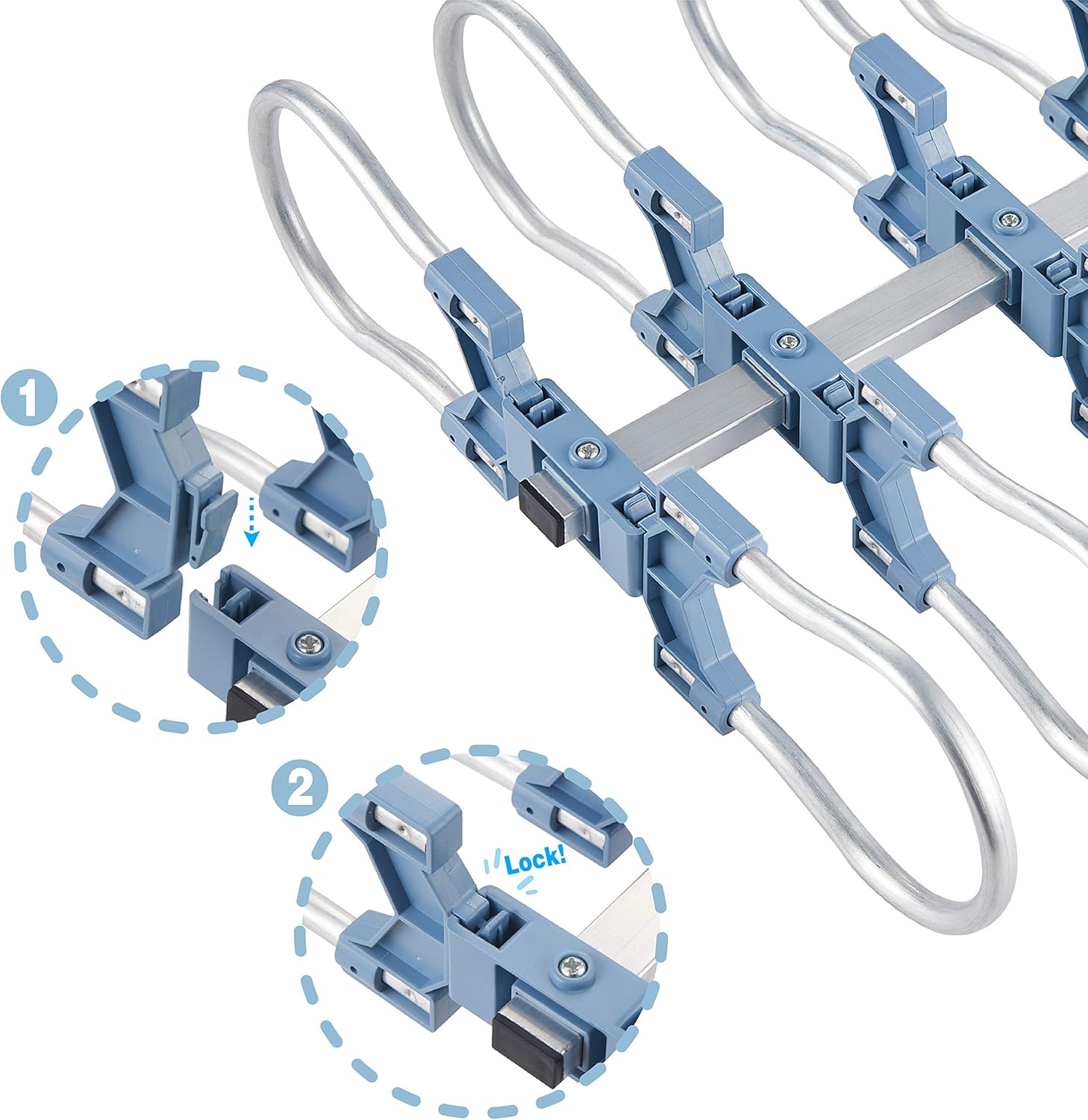 150 Mile Amplified Digital HDTV Antenna with 360 Degree Motorized Rotation and Remote Control, Supports 2 TVs - Image 3
