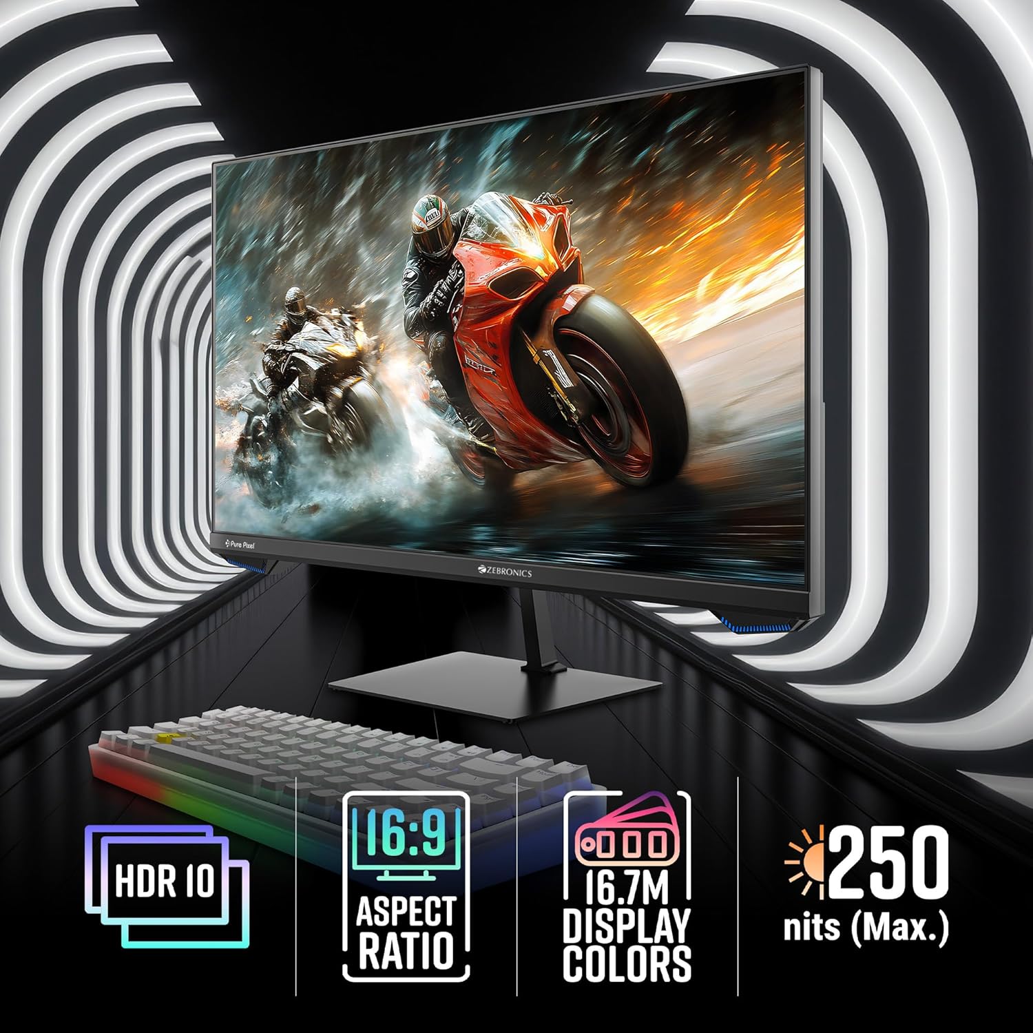 Zebronics N25A 25 Inch FHD IPS 180Hz 1ms MPRT Gaming Monitor with HDR10 - Image 4