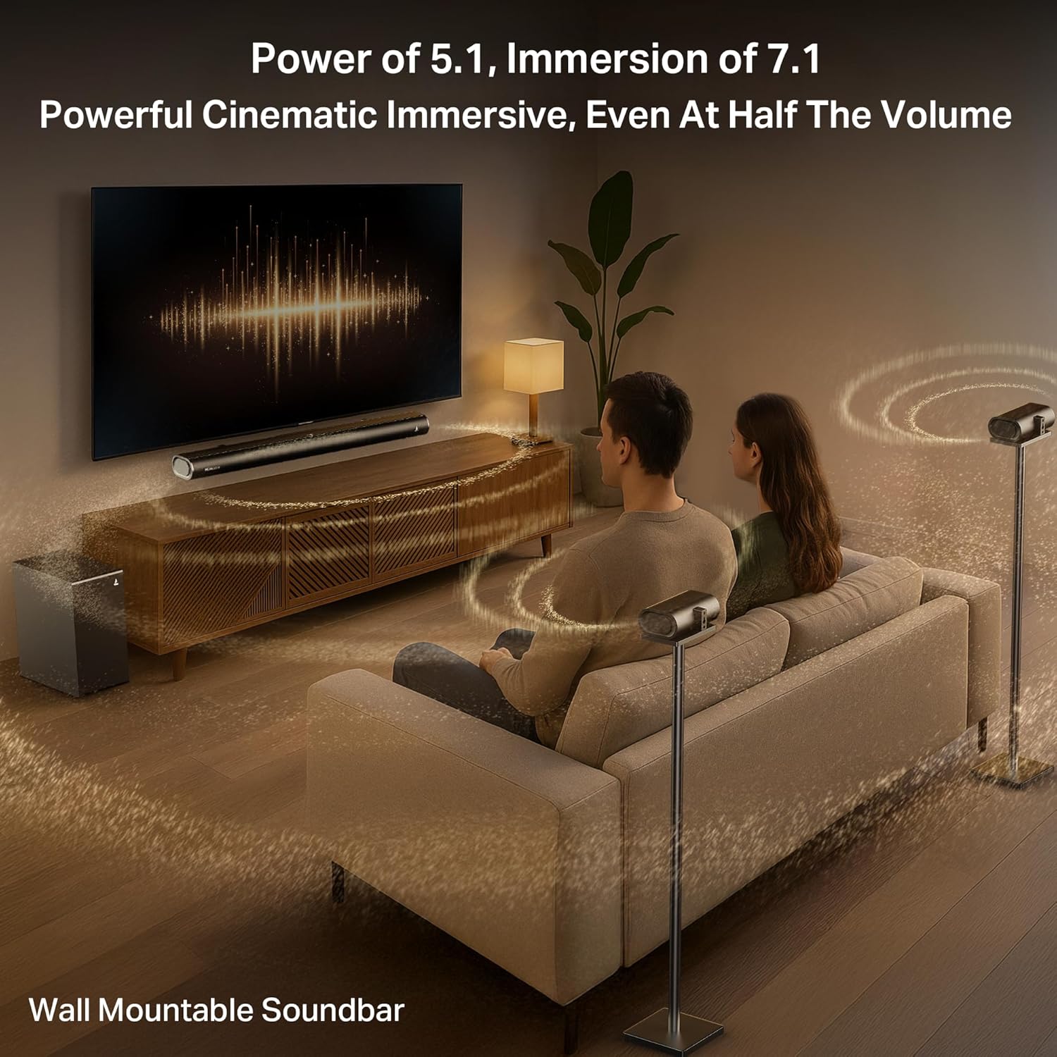 boAt Aavante Prime 5.1 Dolby Atmos 500W Bluetooth Home Theatre Soundbar Premium Black - Image 4