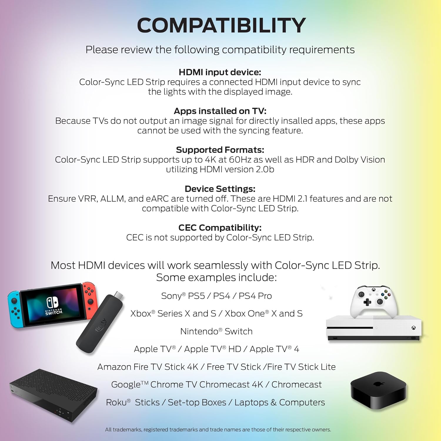 Monster TV Backlight LED Light Strip, HDMI Color Sync Box, Up to 85 Inch, Smart Wi-Fi RGB+IC Flow - Image 4