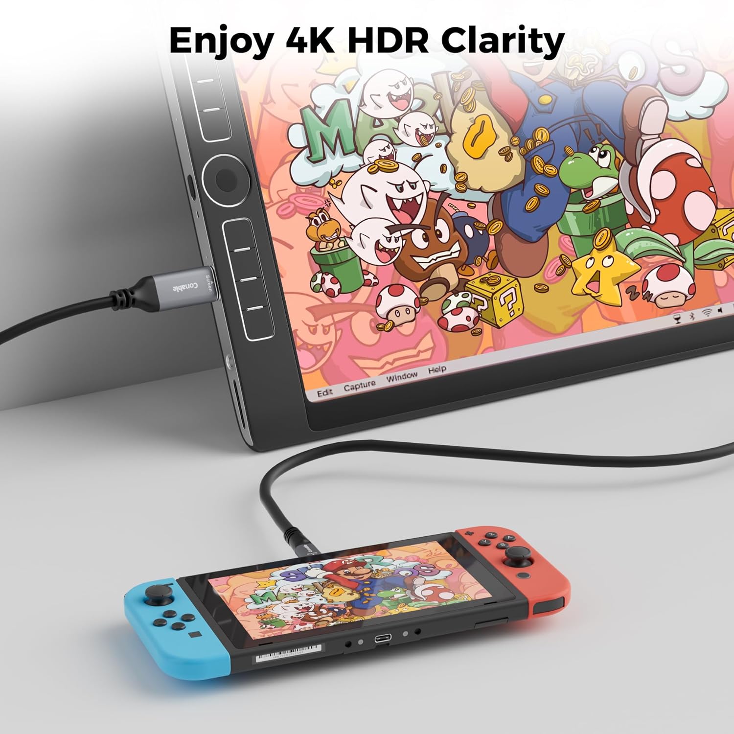 20ft USB C to Mini HDMI Cable 4K@60Hz Uni-Directional High Speed for iPhone 15 MacBook iPad Pro Steam Deck - Image 4