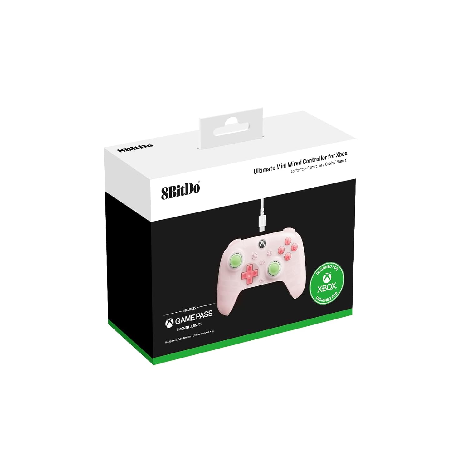 8Bitdo Ultimate Mini Wired Xbox Controller Translucent Pink RGB Lighting Hall Effect Joysticks 13-Word - Image 6