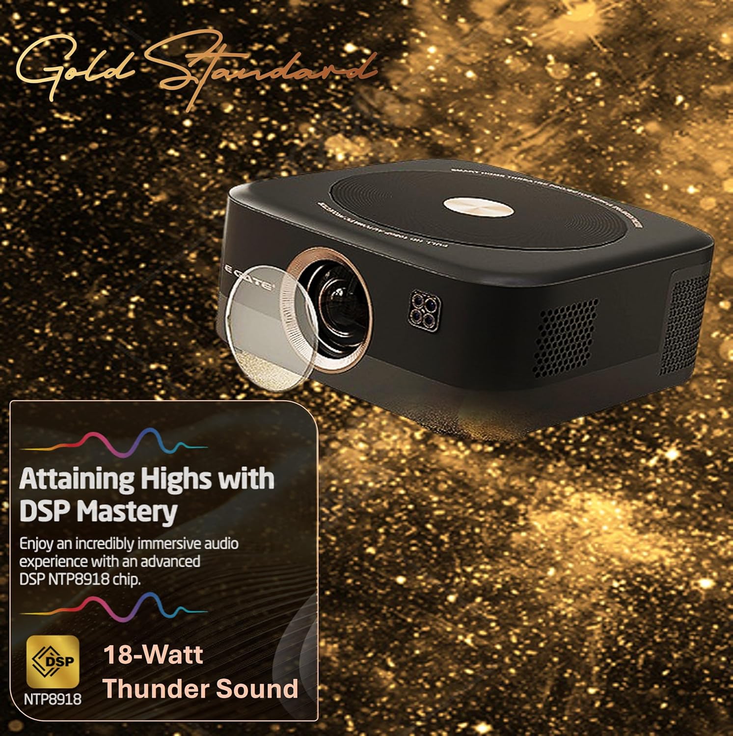 E GATE Duster 8X 1080p 4K HDR Android Projector 100% Dust Proof 800 ISO Lumen - Image 7