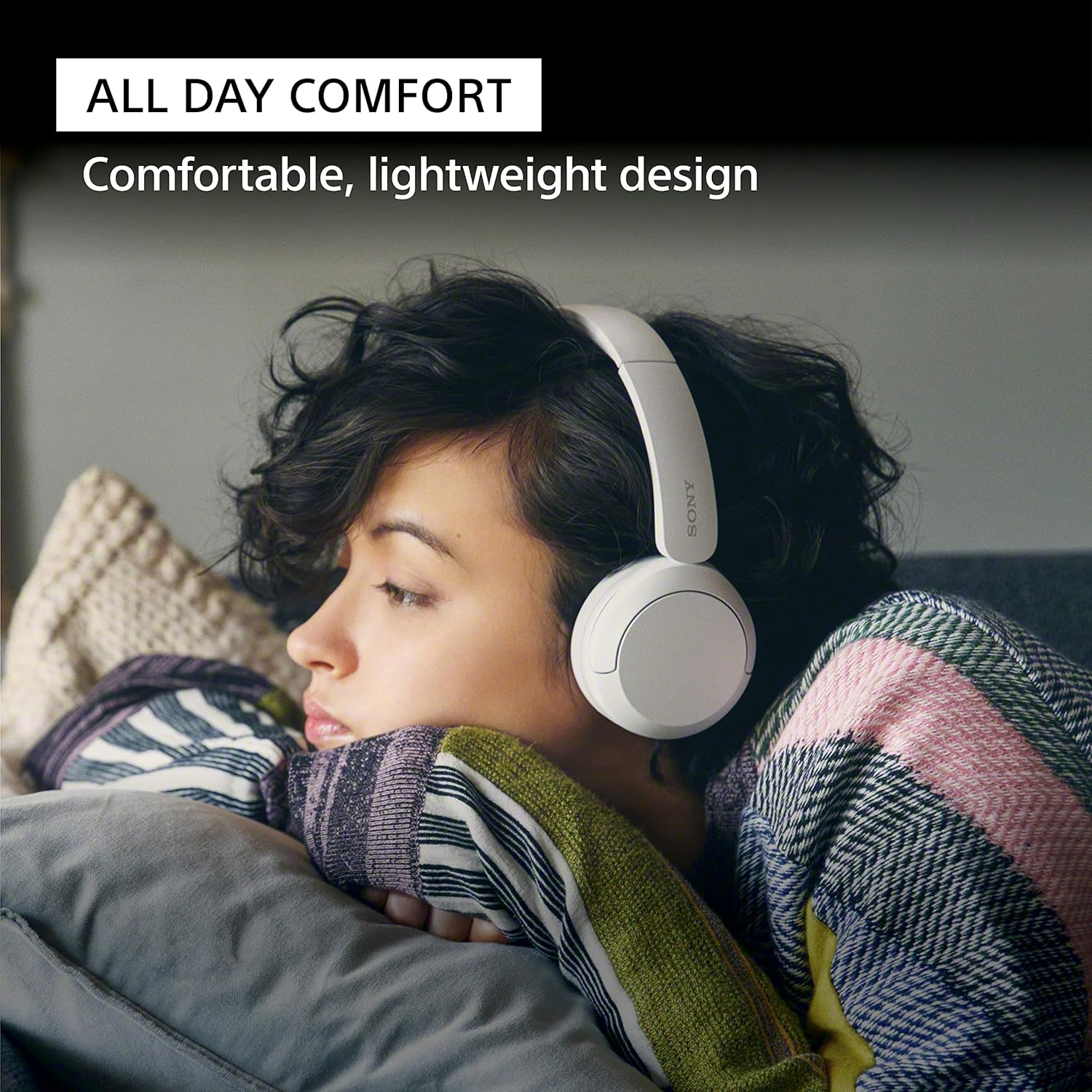 Sony WH-CH520 Wireless On-Ear Headphones White 50-Hour Battery Quick Charge DSEE Mic - Image 4